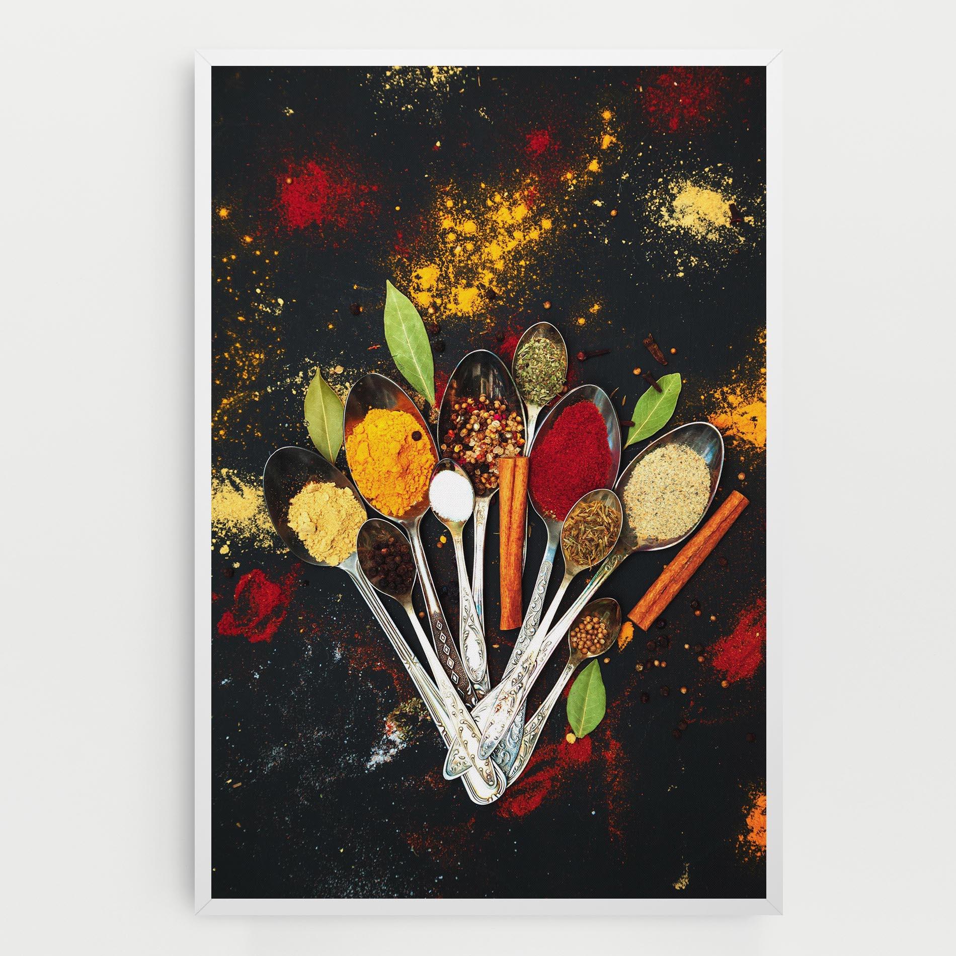 Картина на платно Cooking Spices Spoons mockup 0