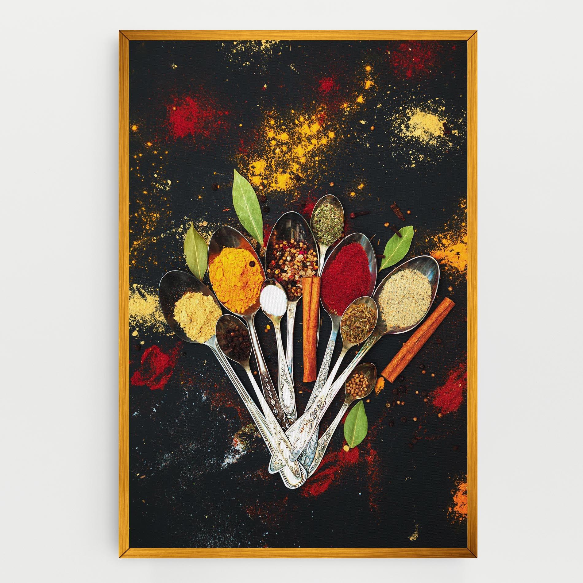Картина на платно Cooking Spices Spoons mockup 0