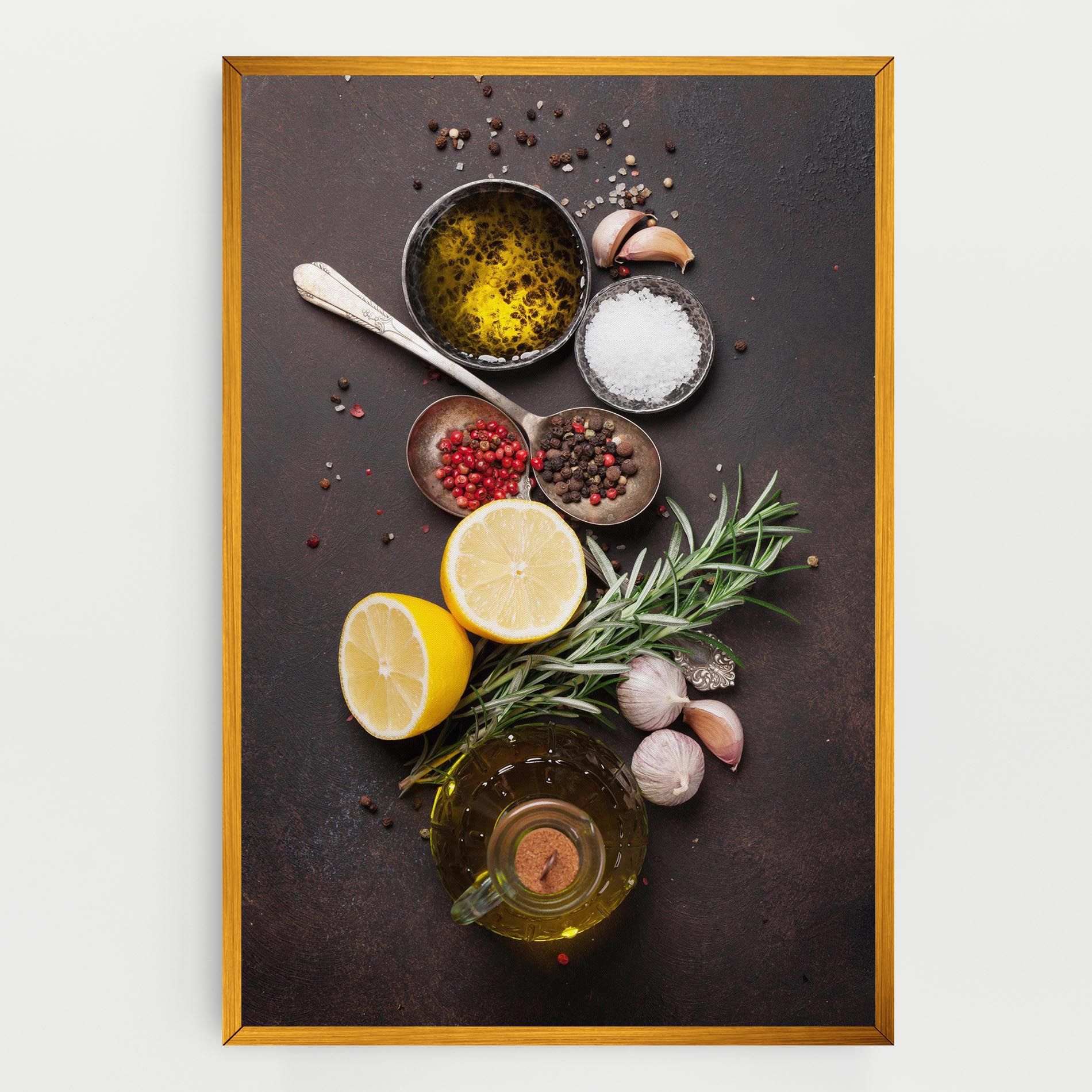 Spices On Stone Table mockup 0
