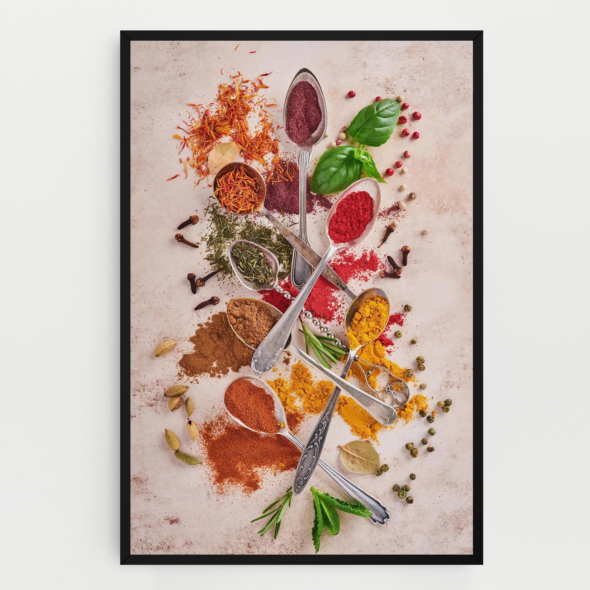Картина на платно Colorful Spices Cooking mockup 0