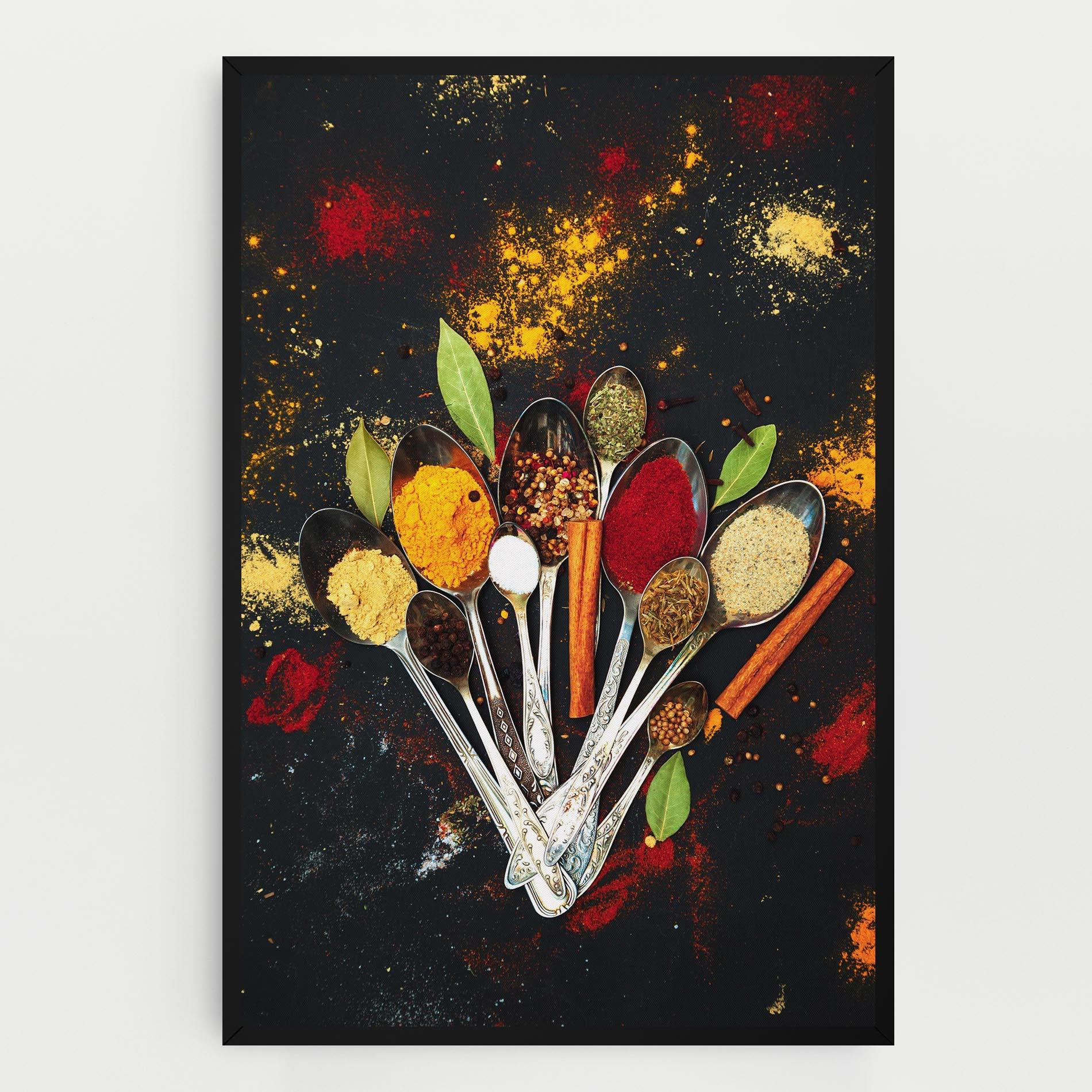 Картина на платно Cooking Spices Spoons mockup 0