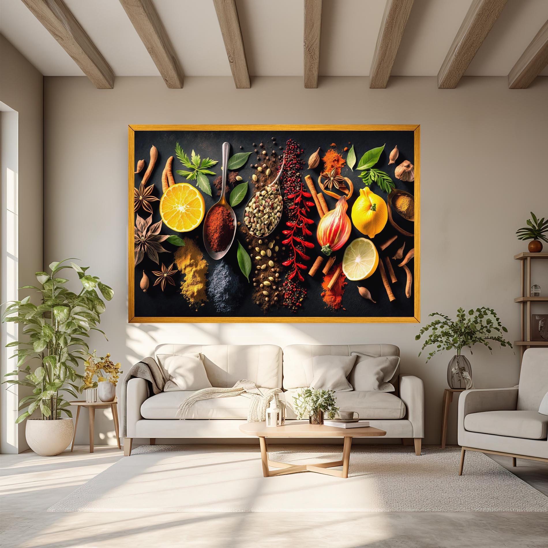 Картина на платно Closeup Pices mockup 6