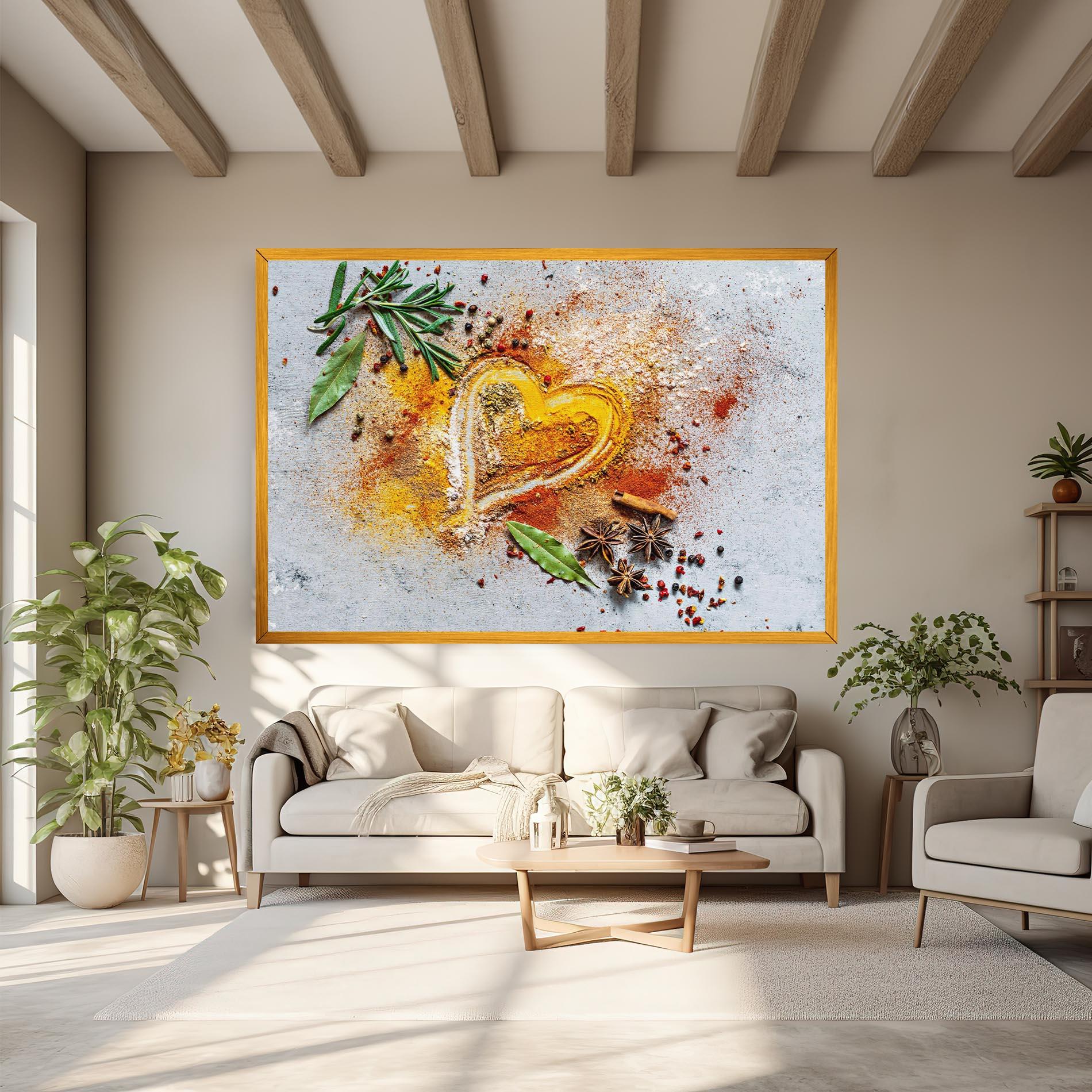 Картина на платно Heart Spice Powders mockup 6