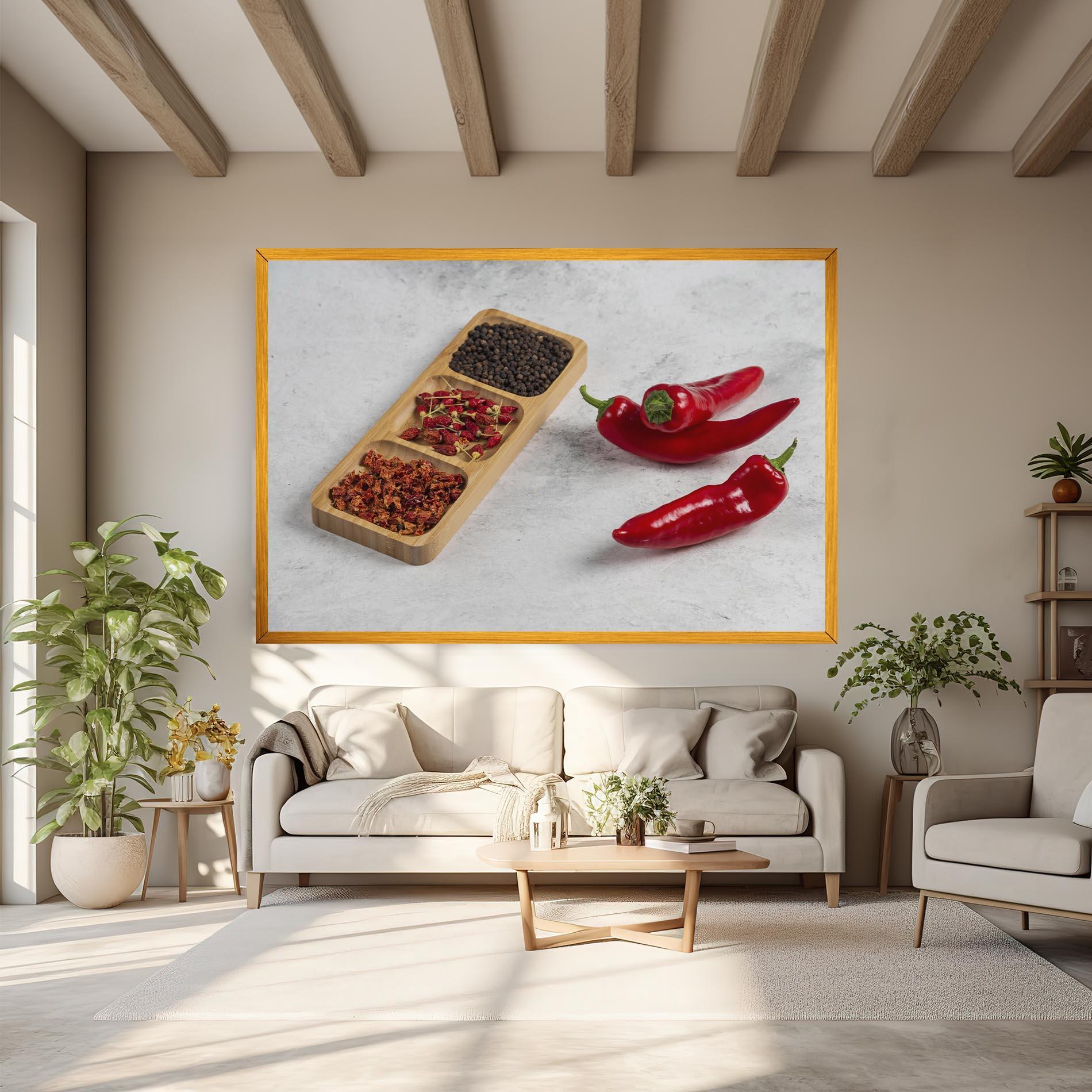 Картина на платно Hot Chili Spices mockup 6
