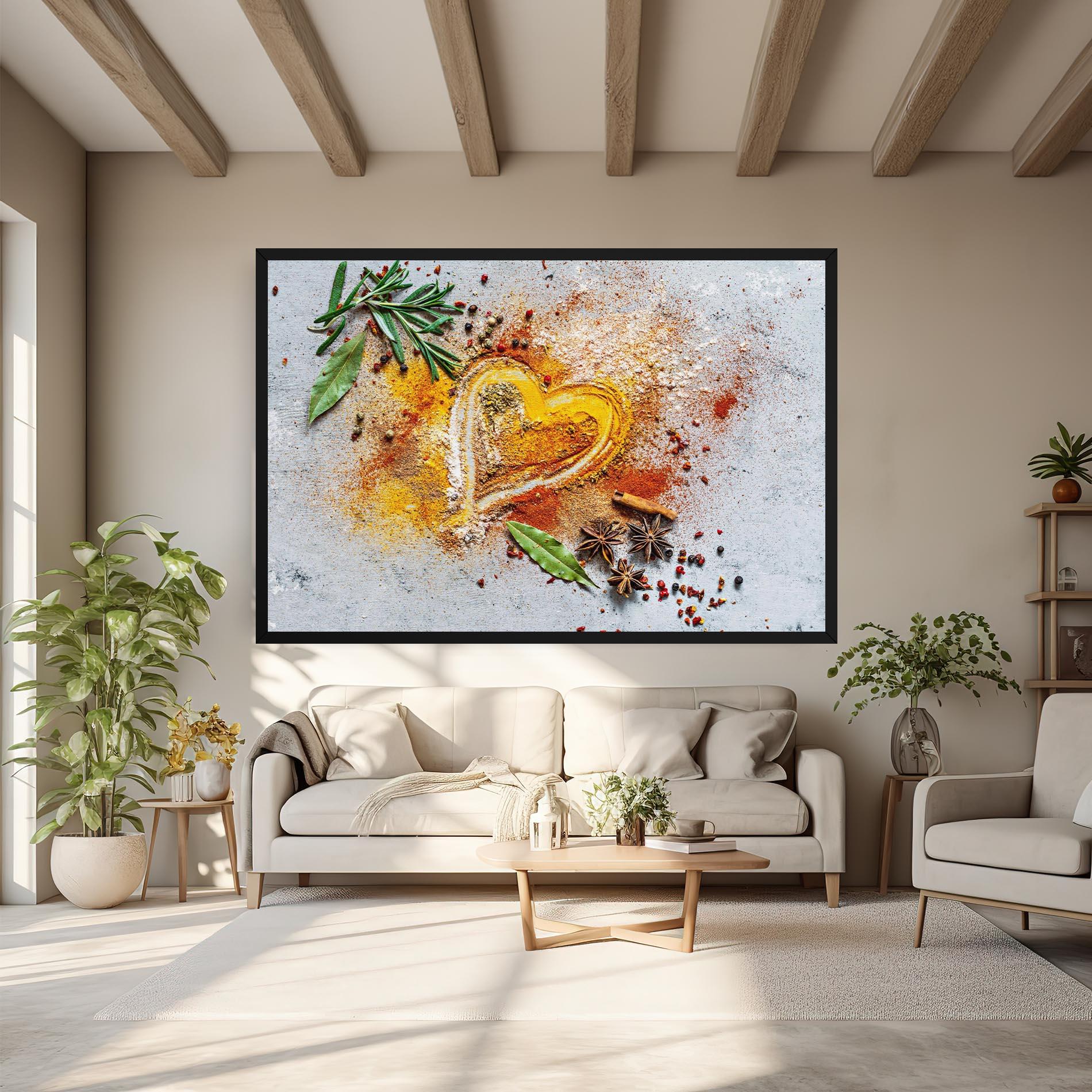 Картина на платно Heart Spice Powders mockup 6