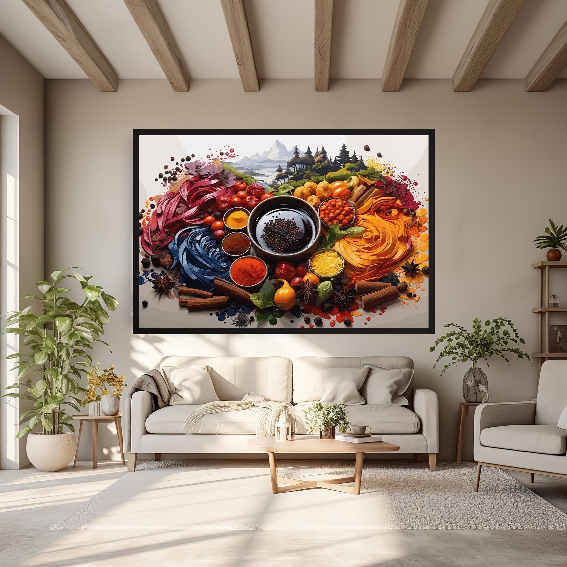 Картина на платно Spices Village mockup 6