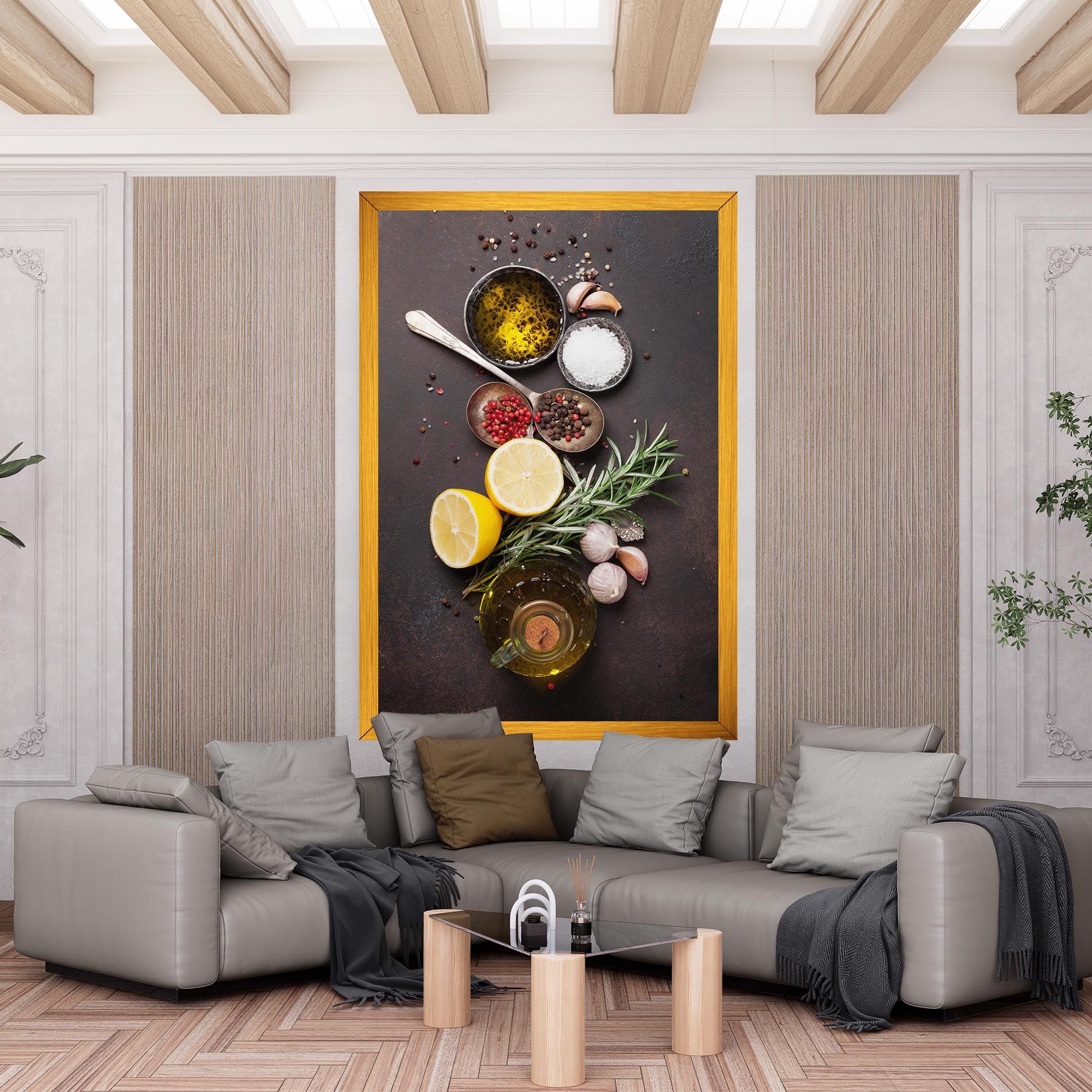 Spices On Stone Table mockup 6