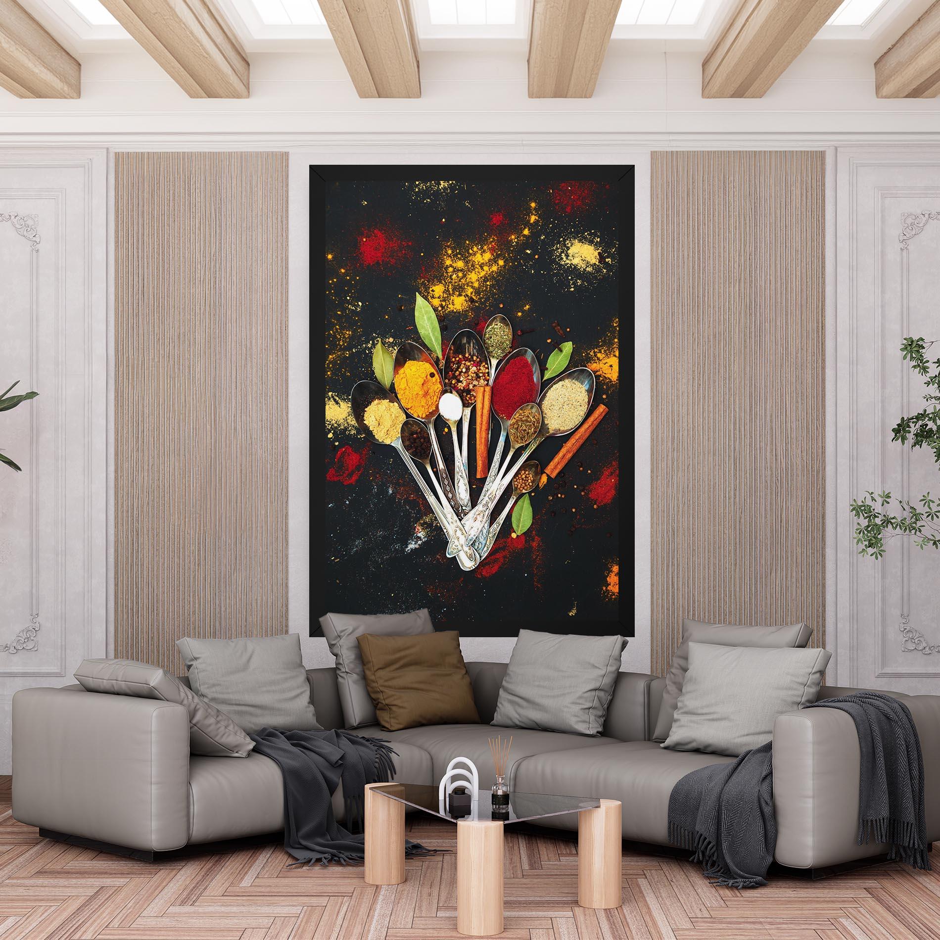 Картина на платно Cooking Spices Spoons mockup 6