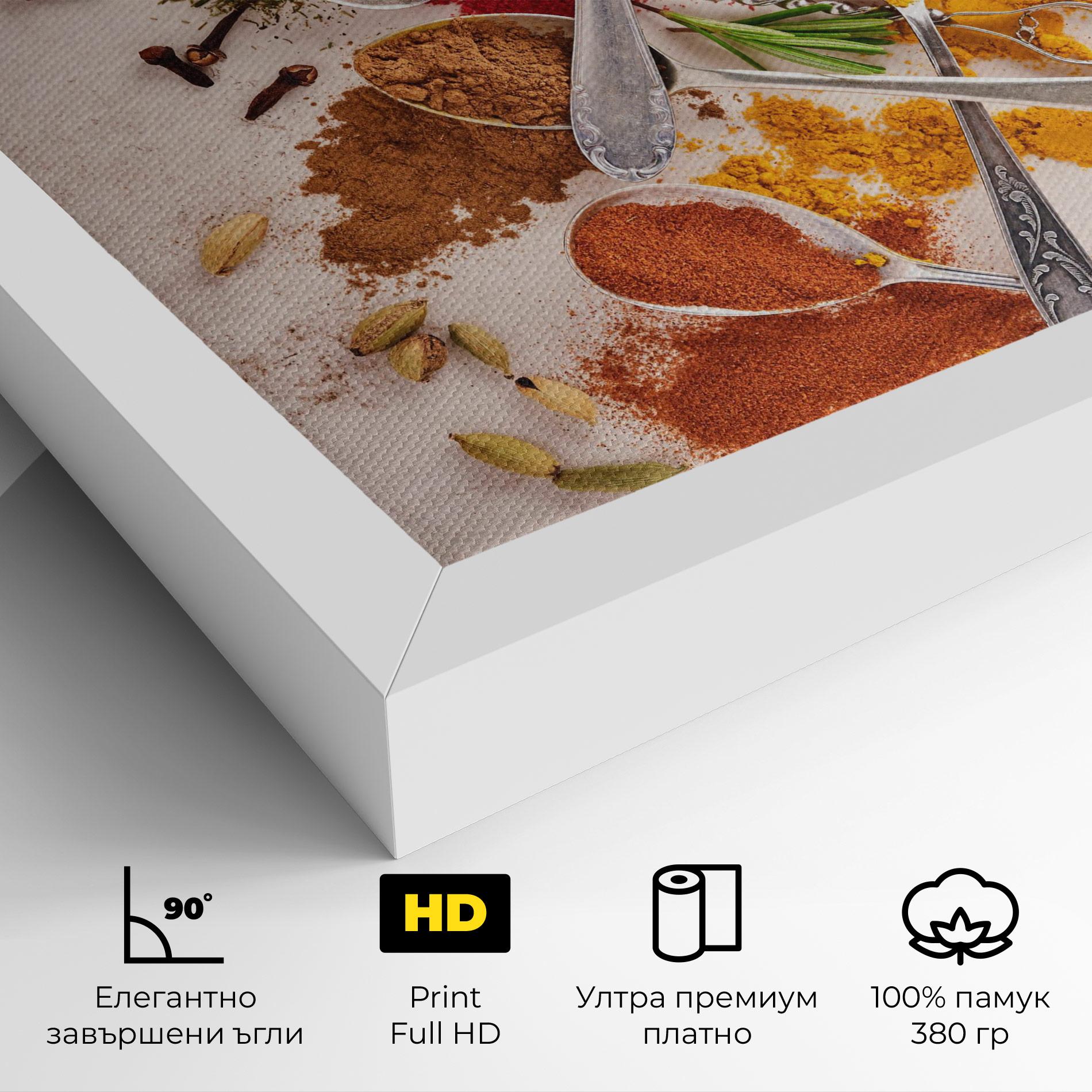 Картина на платно Colorful Spices Cooking mockup 4