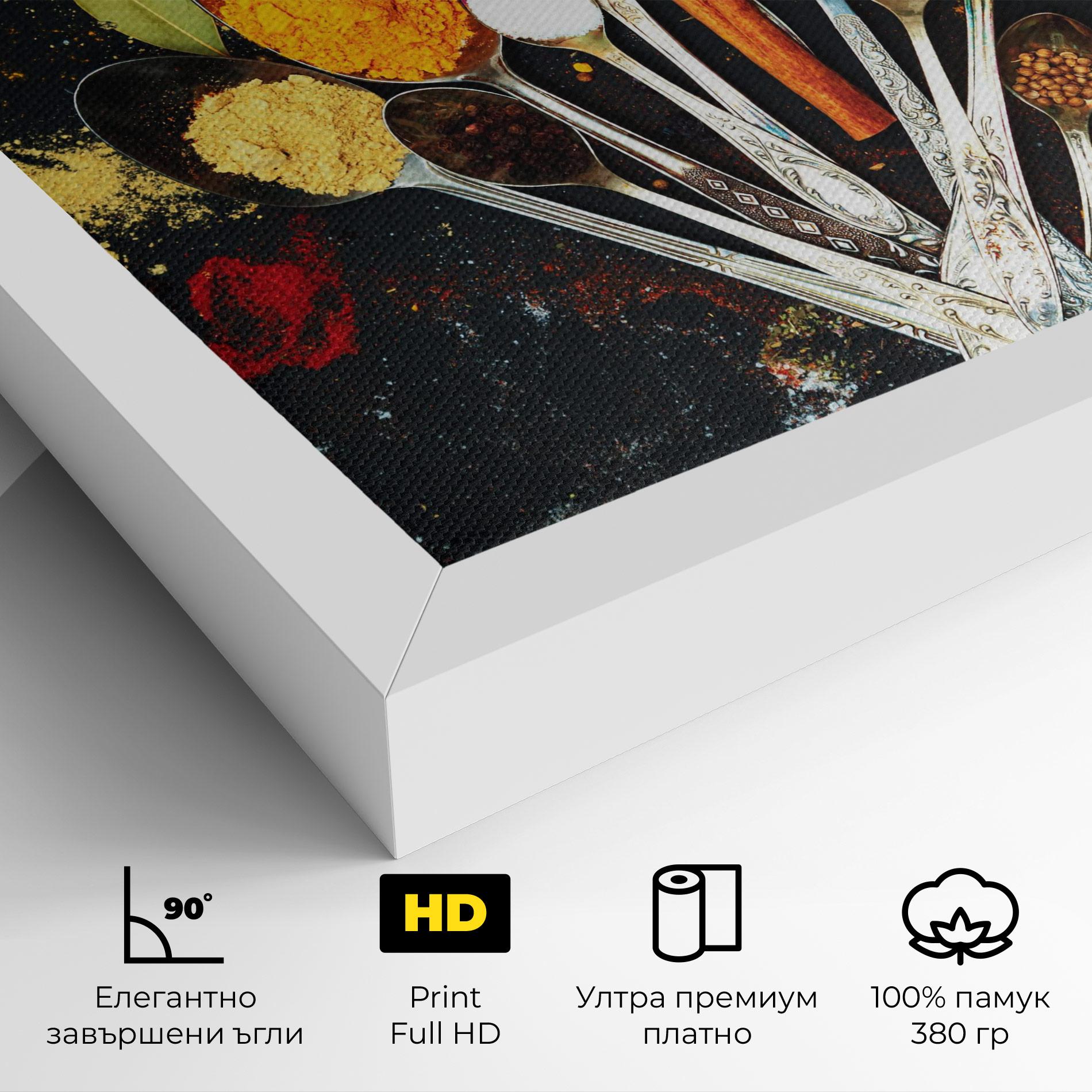 Картина на платно Cooking Spices Spoons mockup 4
