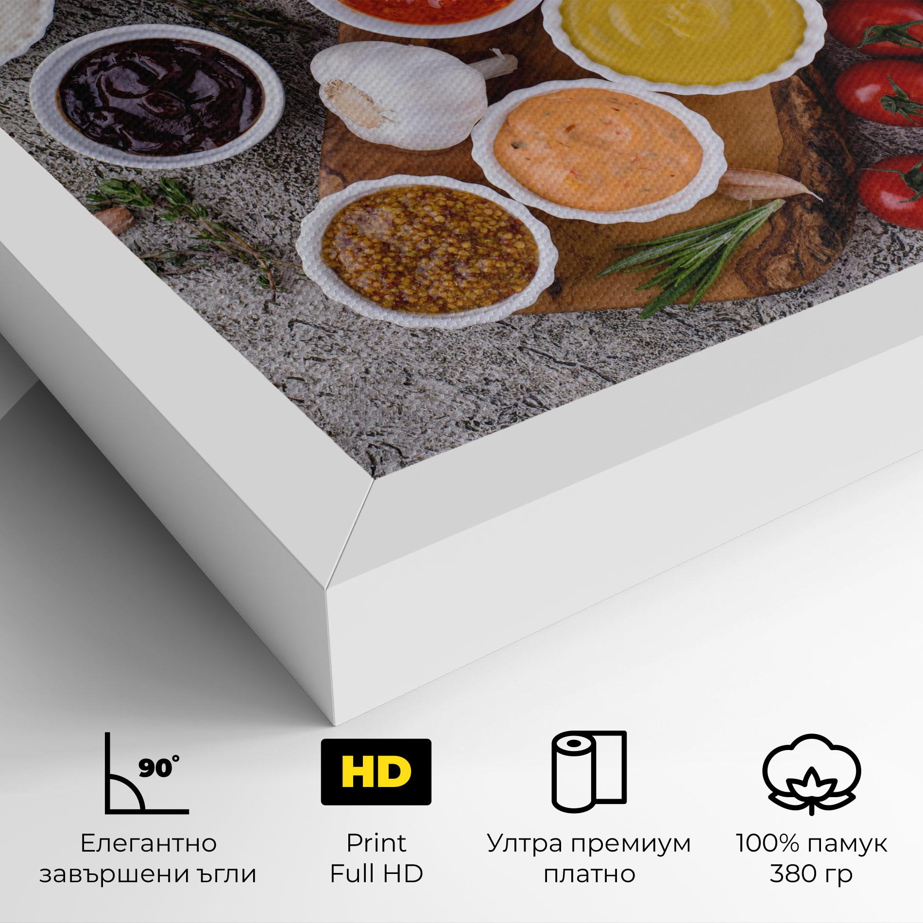 Картина на платно Different Sauces mockup 4