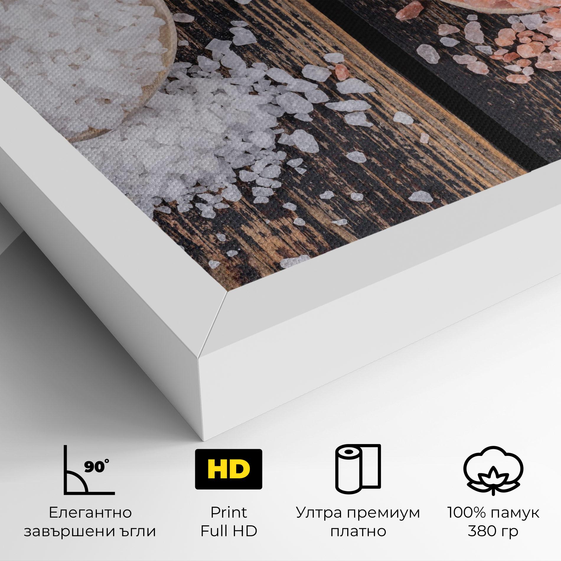 Картина на платно Wooden Spoons Sea Salt mockup 4