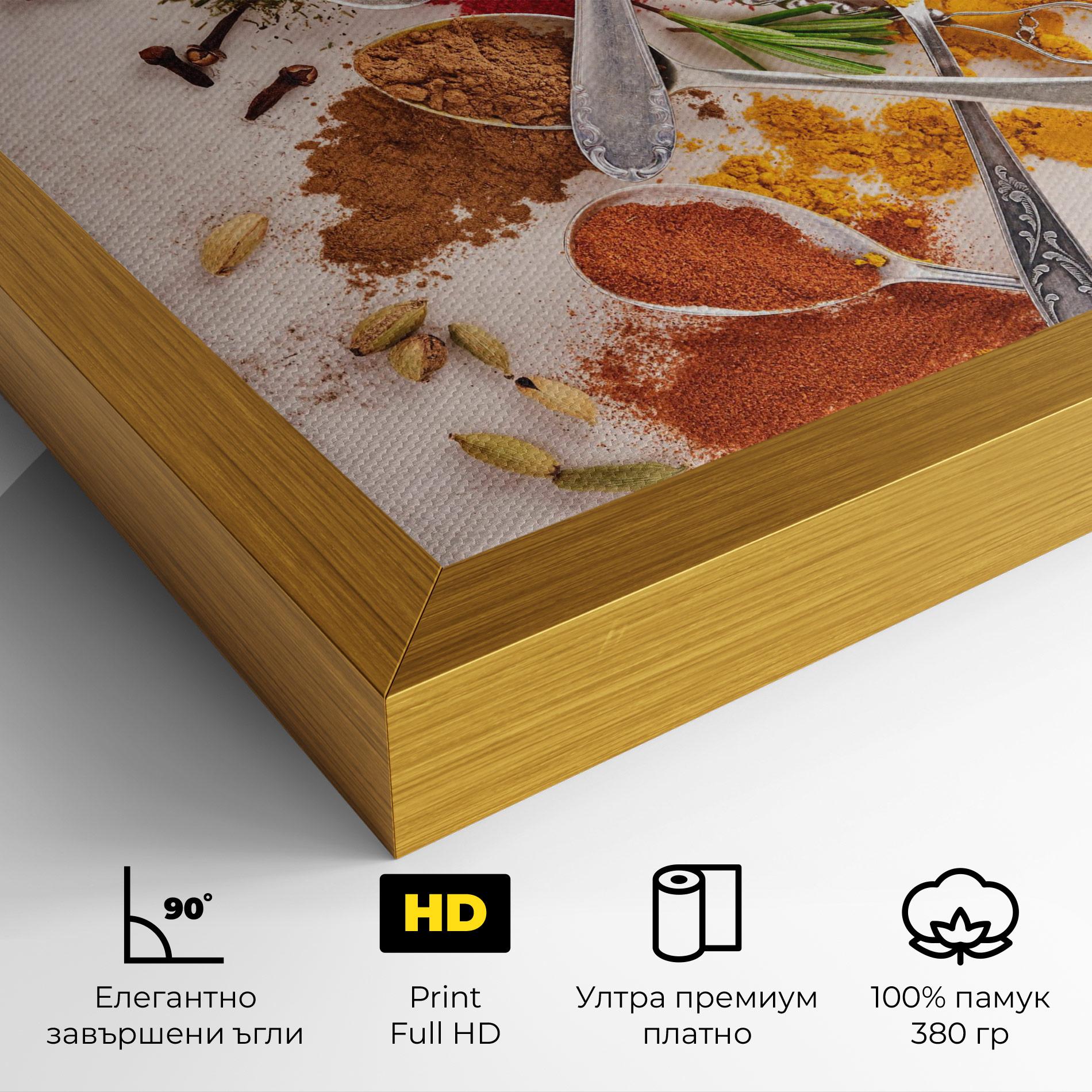 Картина на платно Colorful Spices Cooking mockup 4