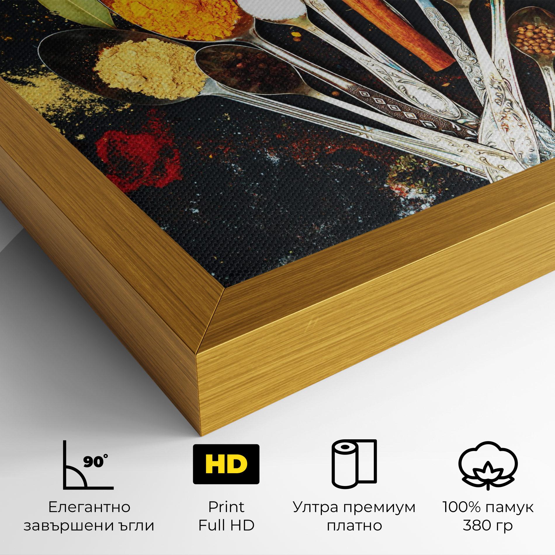 Картина на платно Cooking Spices Spoons mockup 4