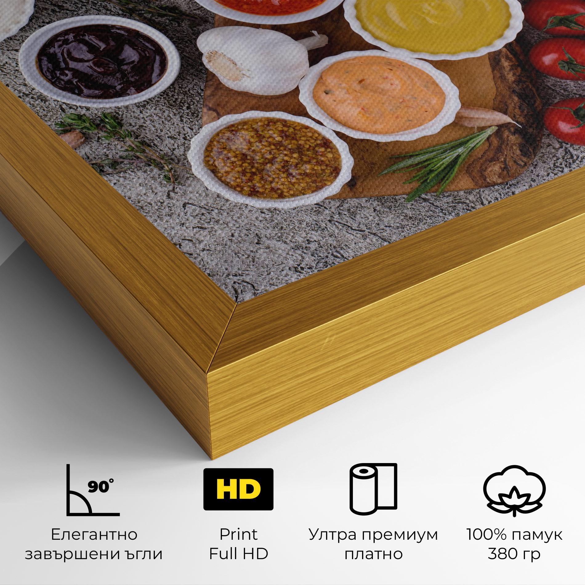 Картина на платно Different Sauces mockup 4