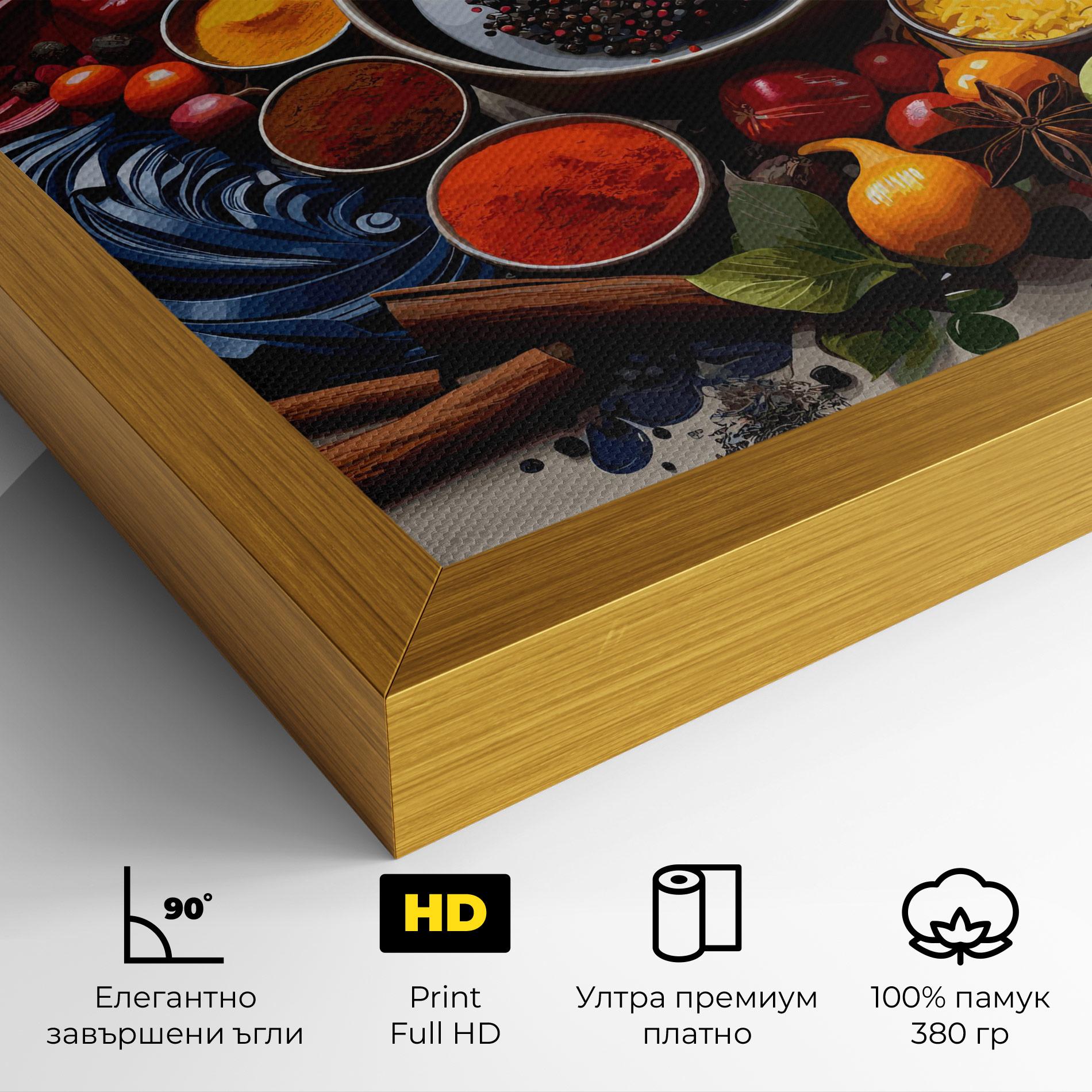 Картина на платно Spices Village mockup 4