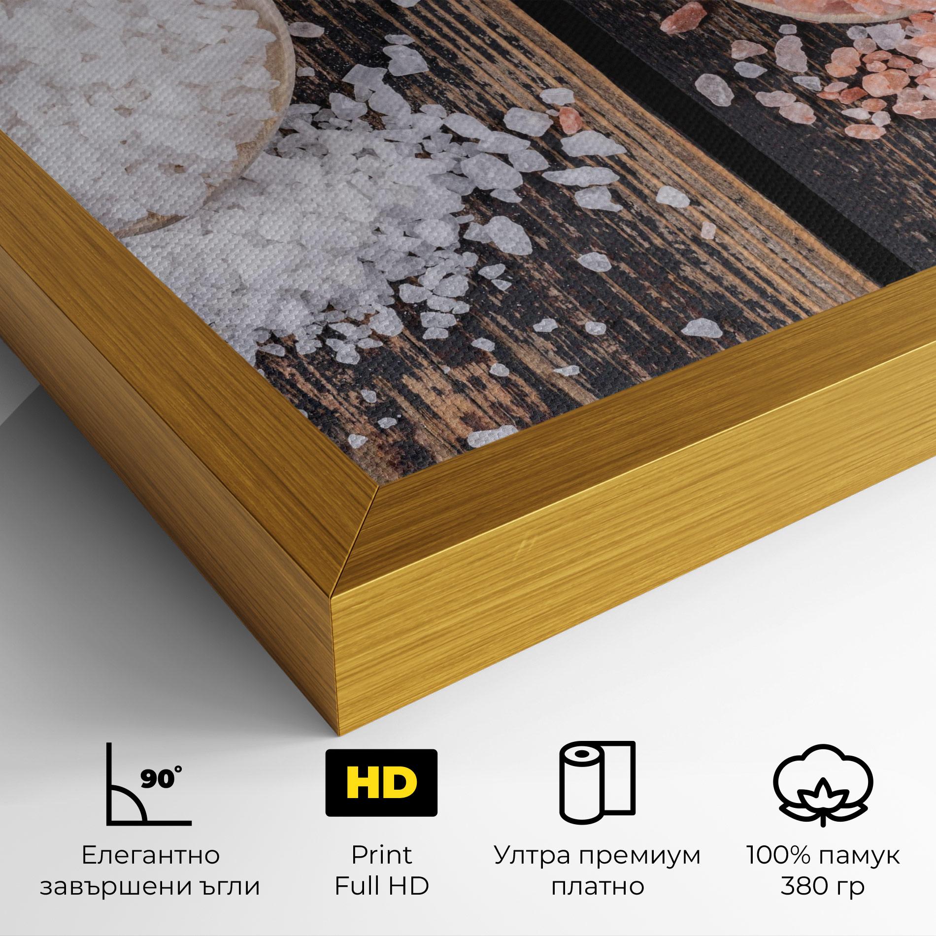 Картина на платно Wooden Spoons Sea Salt mockup 4