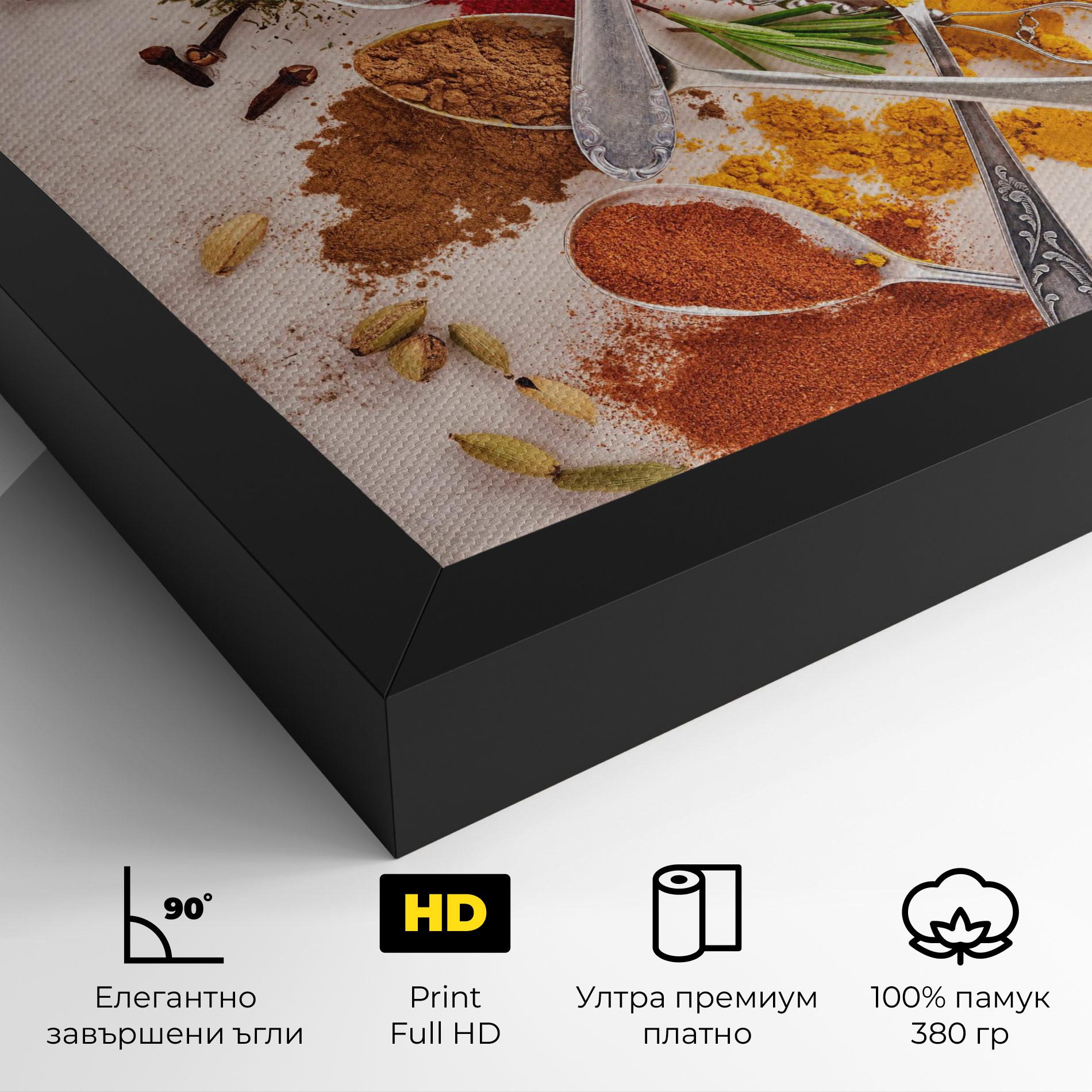 Картина на платно Colorful Spices Cooking mockup 4
