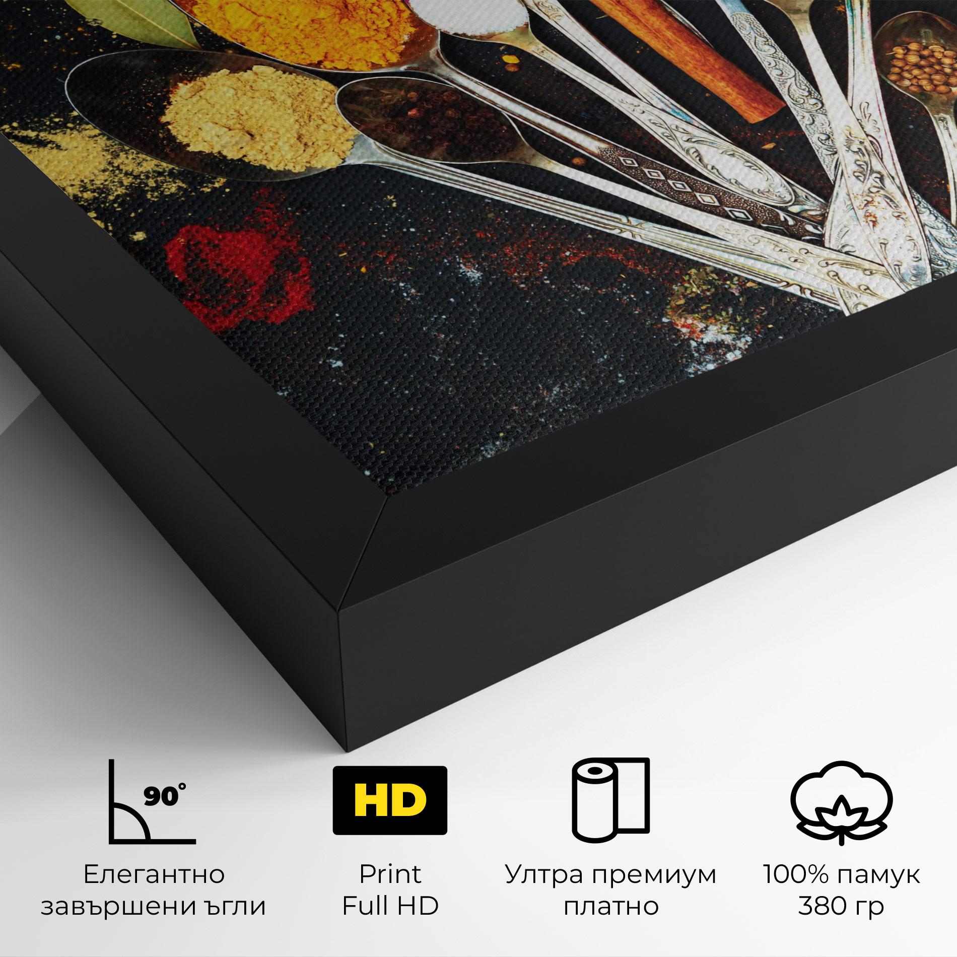 Картина на платно Cooking Spices Spoons mockup 4