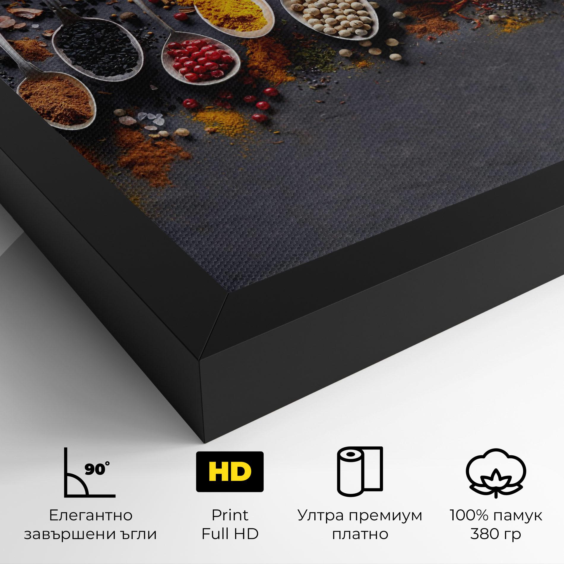 Картина на платно Spices Black Board mockup 4