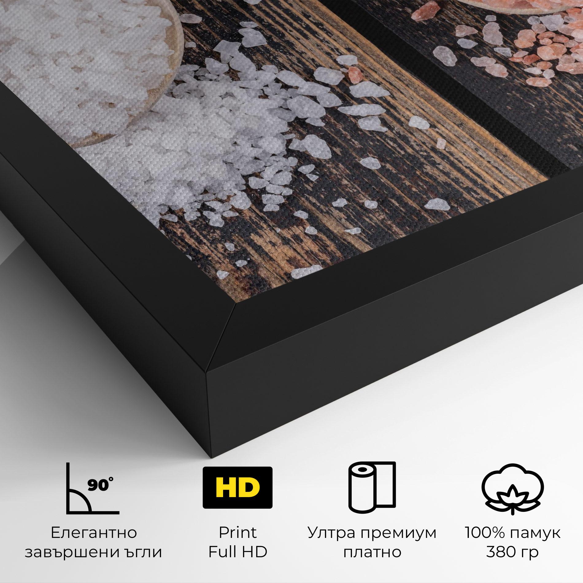 Картина на платно Wooden Spoons Sea Salt mockup 4