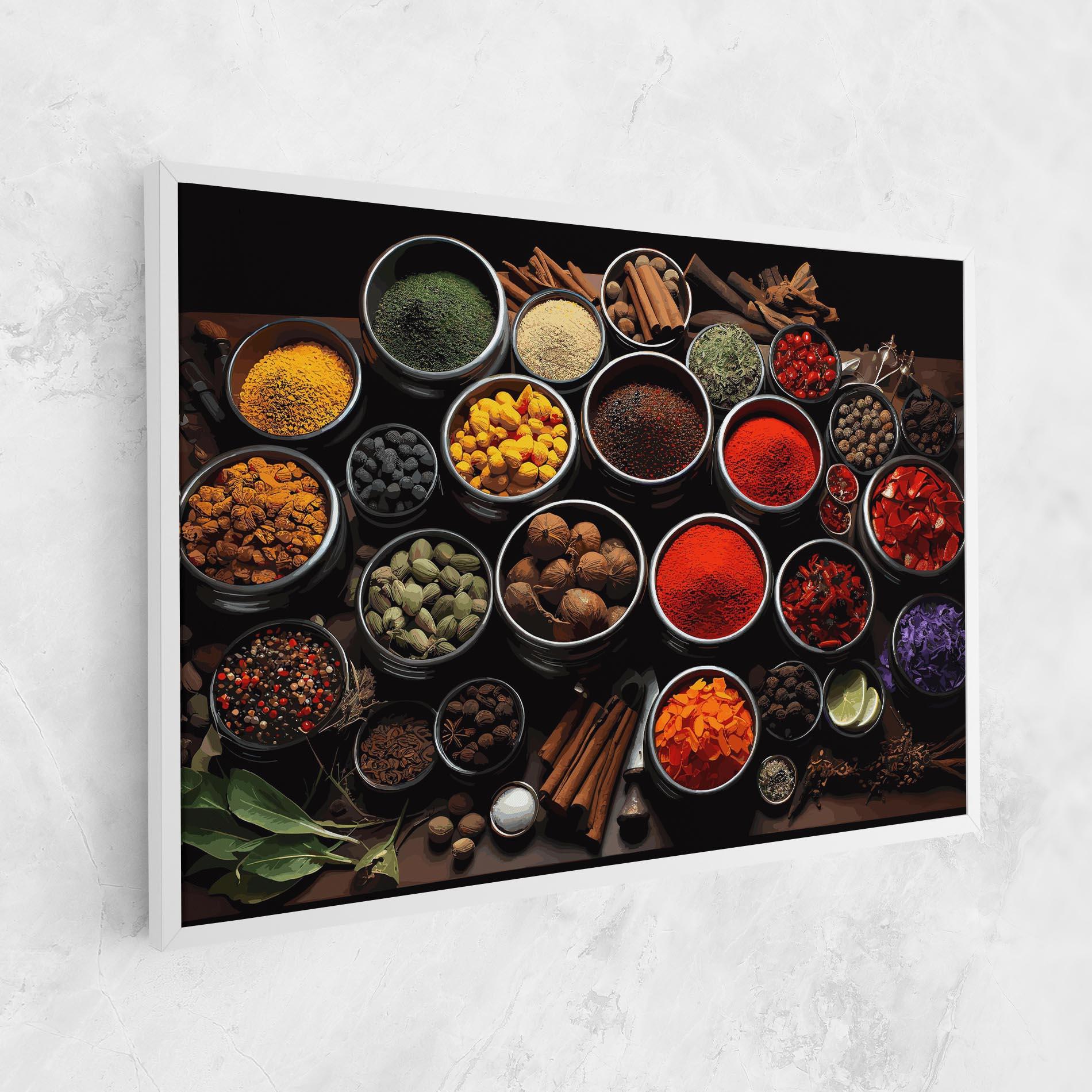 Картина на платно Colorful Herbs Art mockup 1