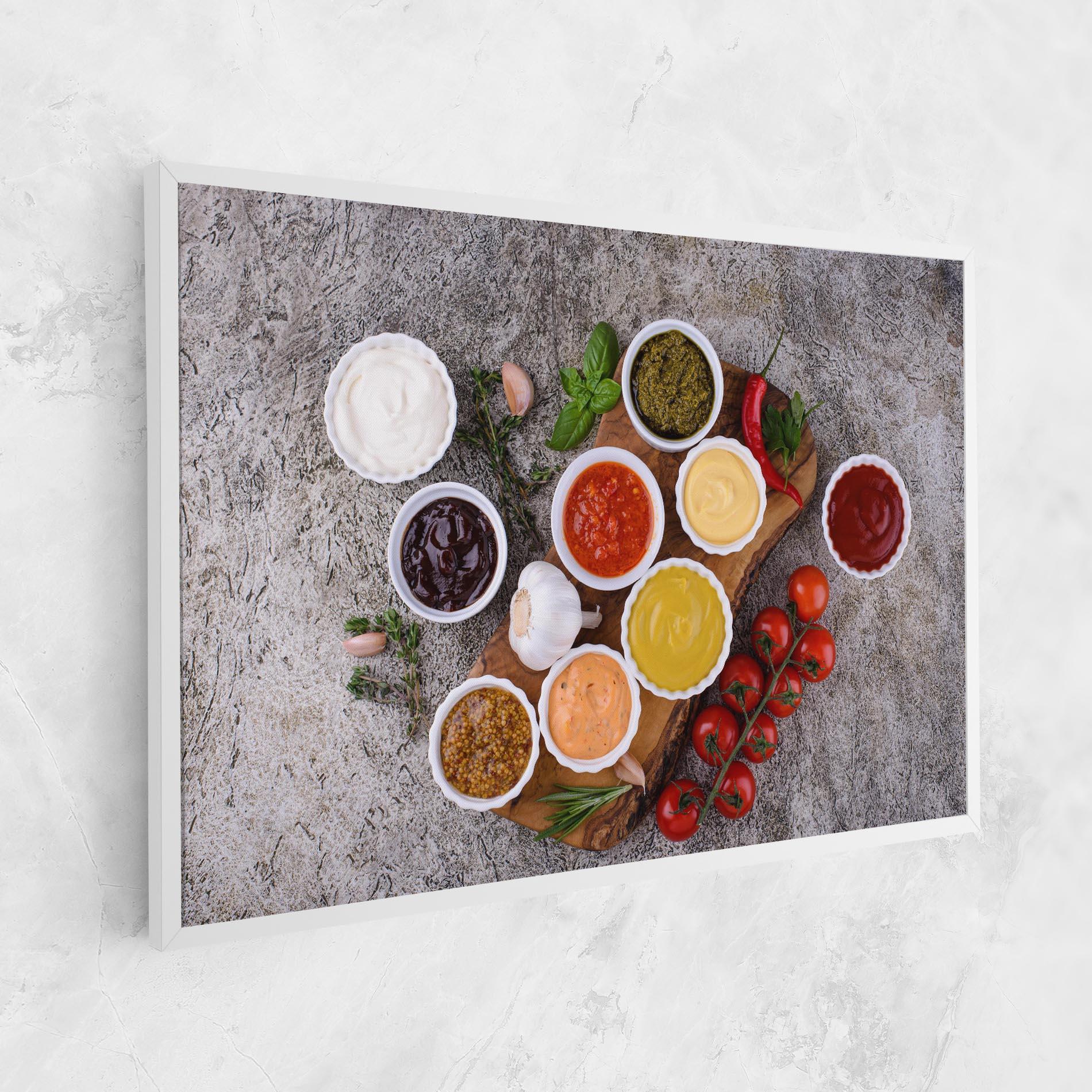 Картина на платно Different Sauces mockup 1