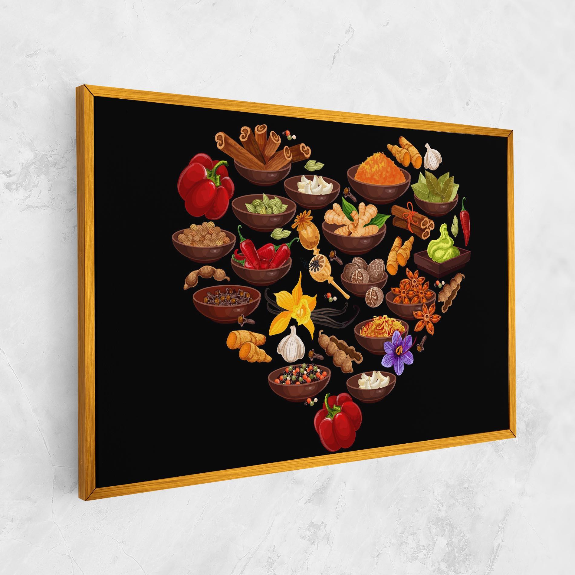 Картина на платно Seasoning Heart mockup 1