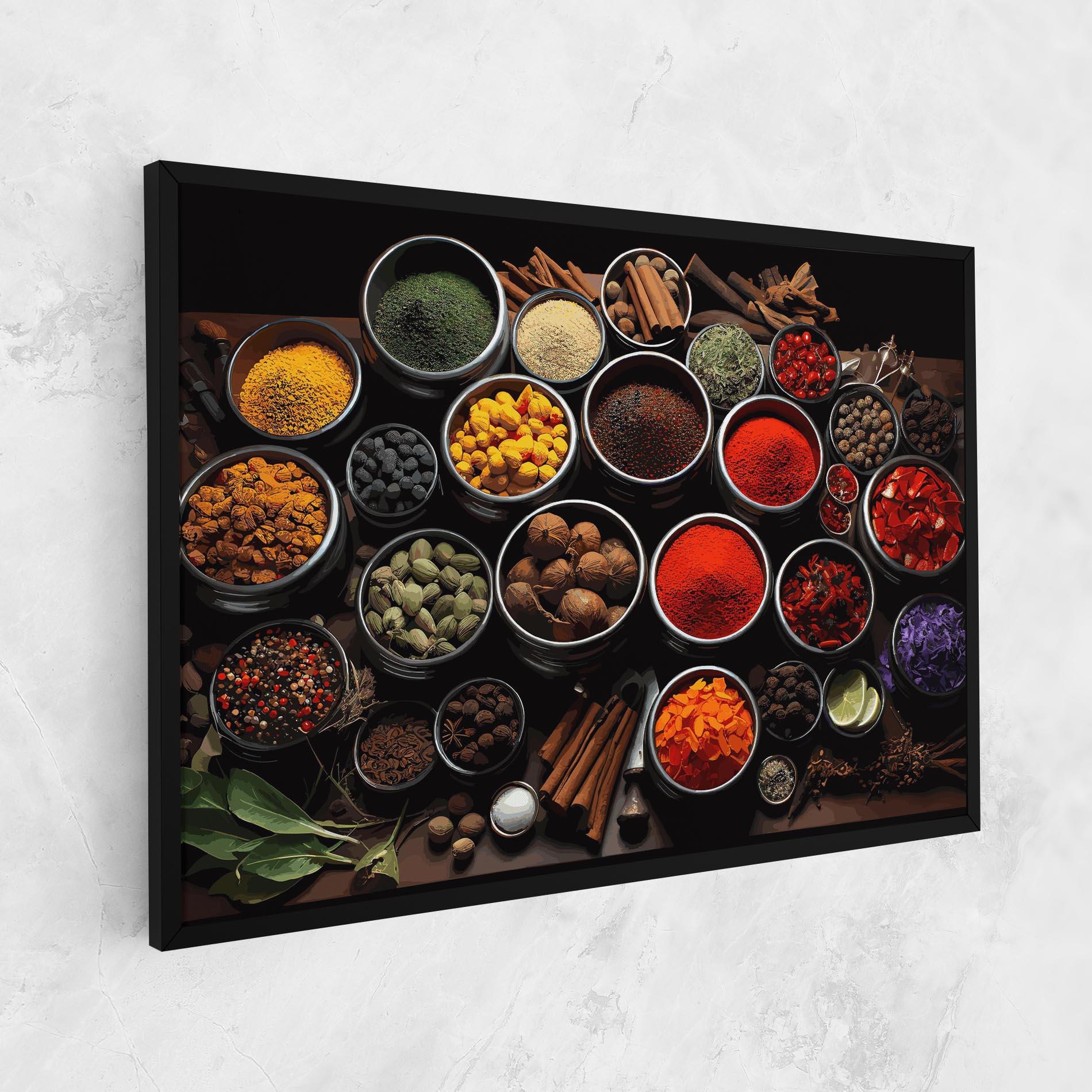 Картина на платно Colorful Herbs Art mockup 1