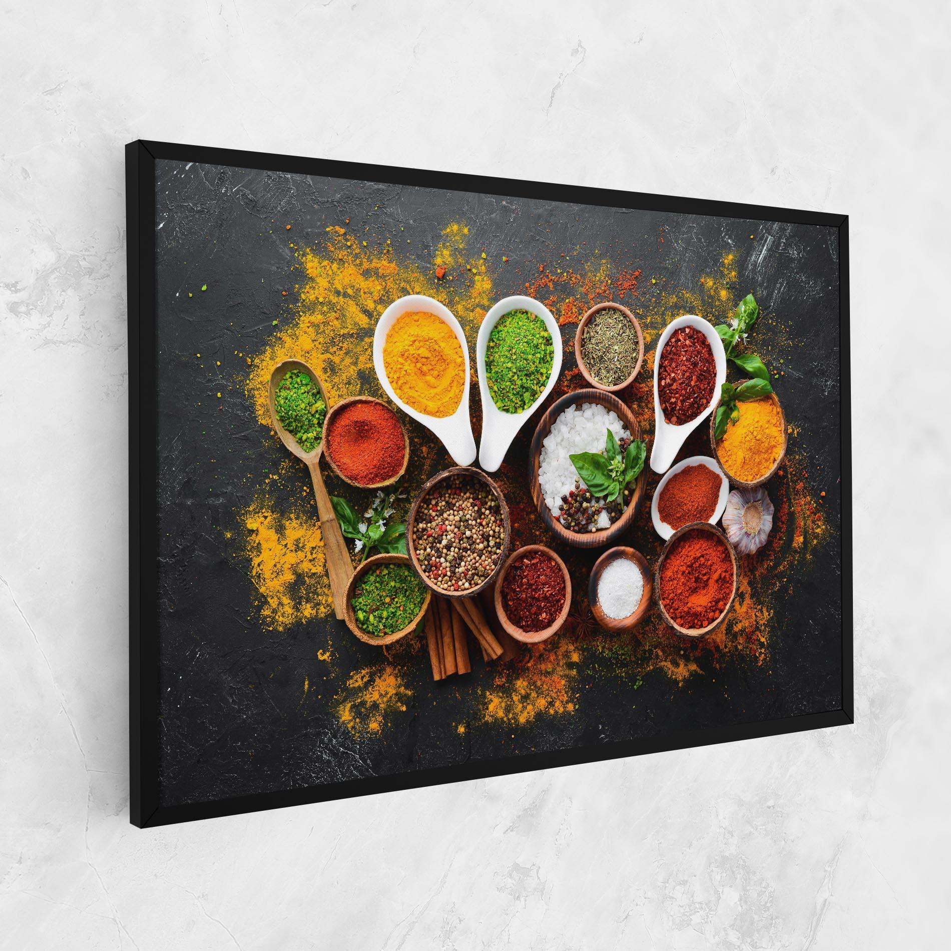 Картина на платно Colorful Herbs Spices mockup 1