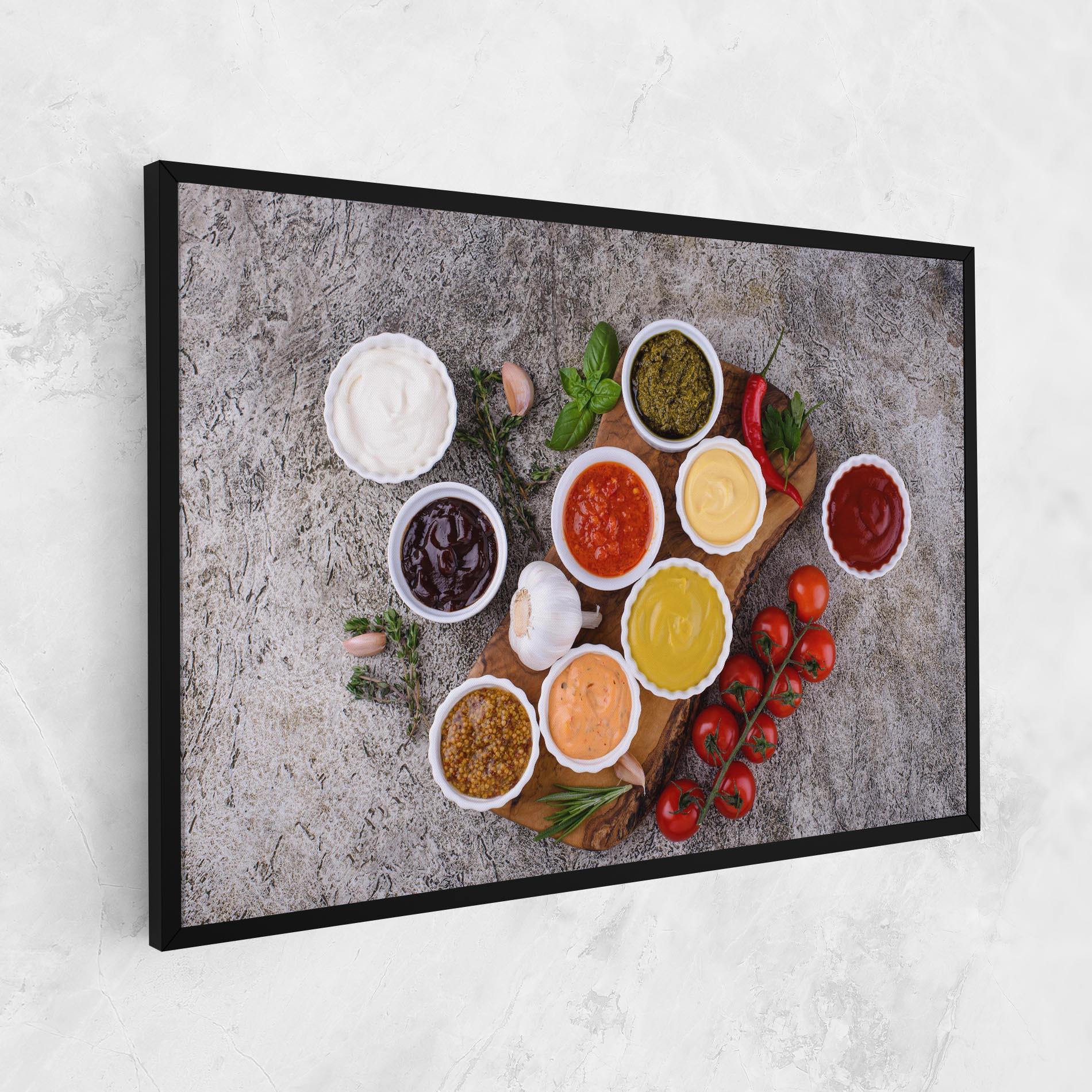 Картина на платно Different Sauces mockup 1
