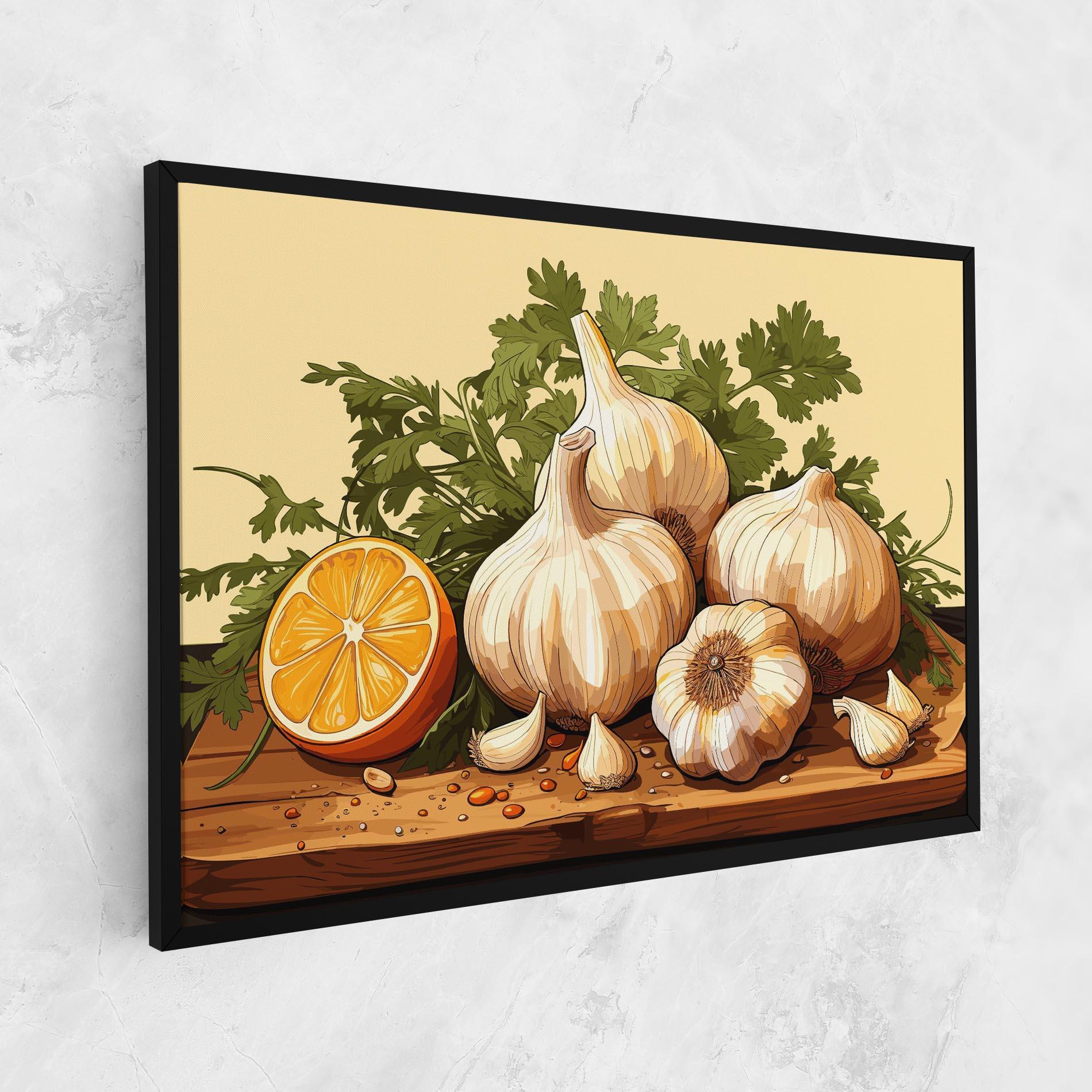 Картина на платно Garlic Lemon mockup 1