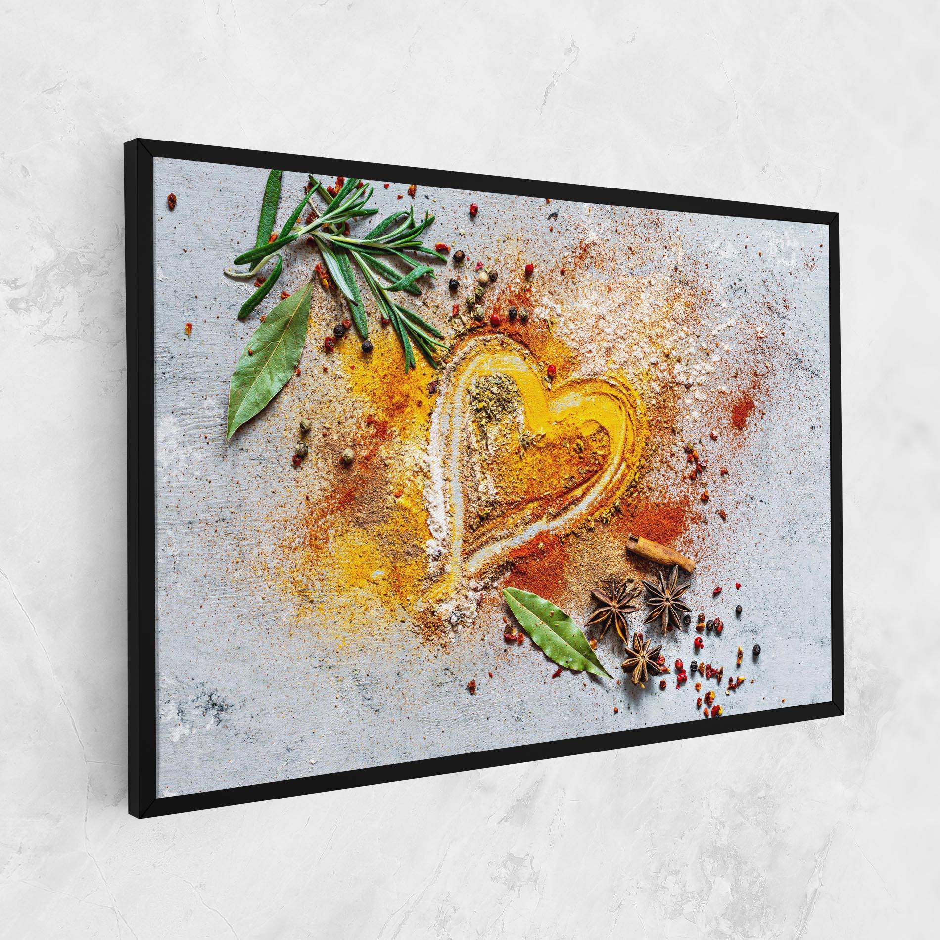 Картина на платно Heart Spice Powders mockup 1