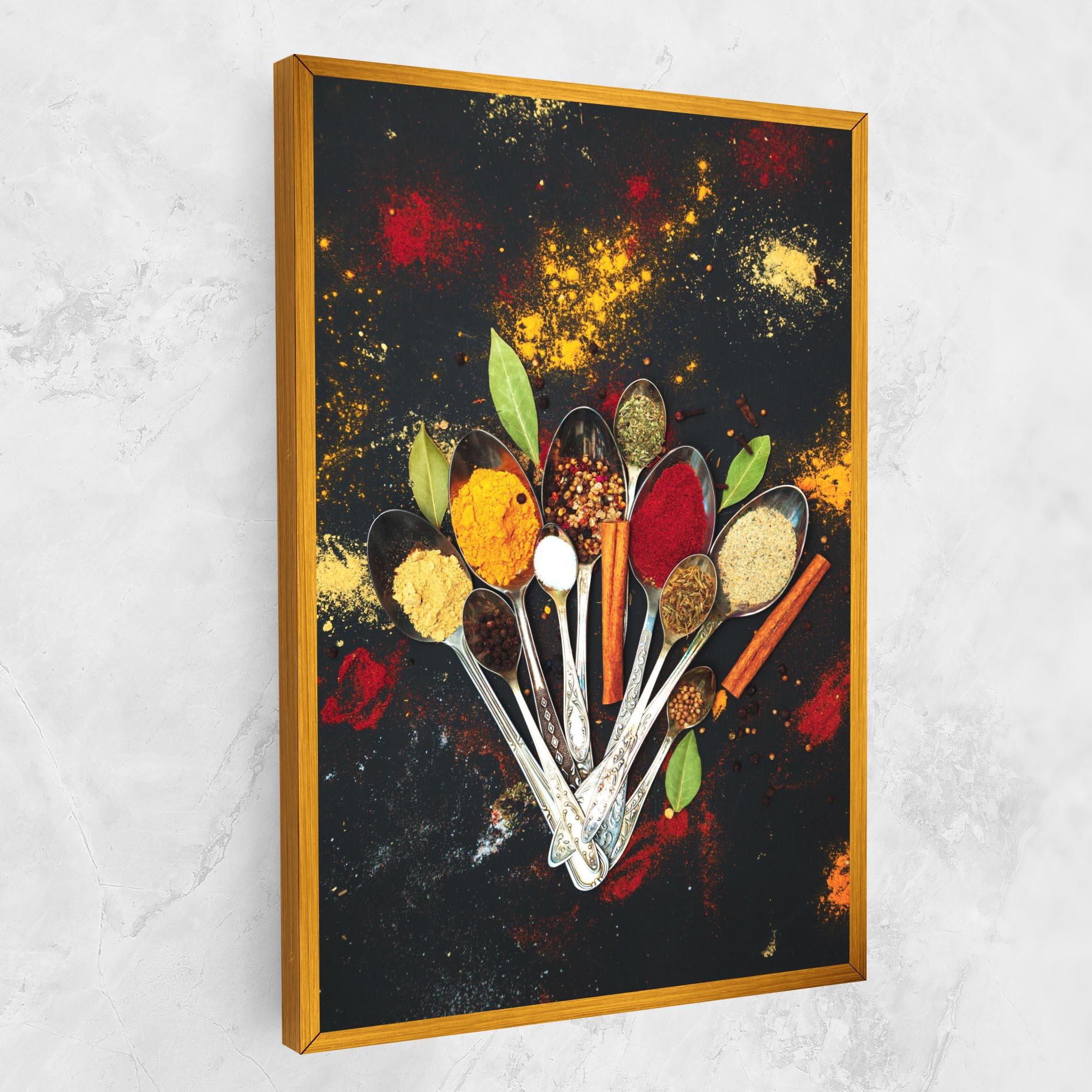 Картина на платно Cooking Spices Spoons mockup 1