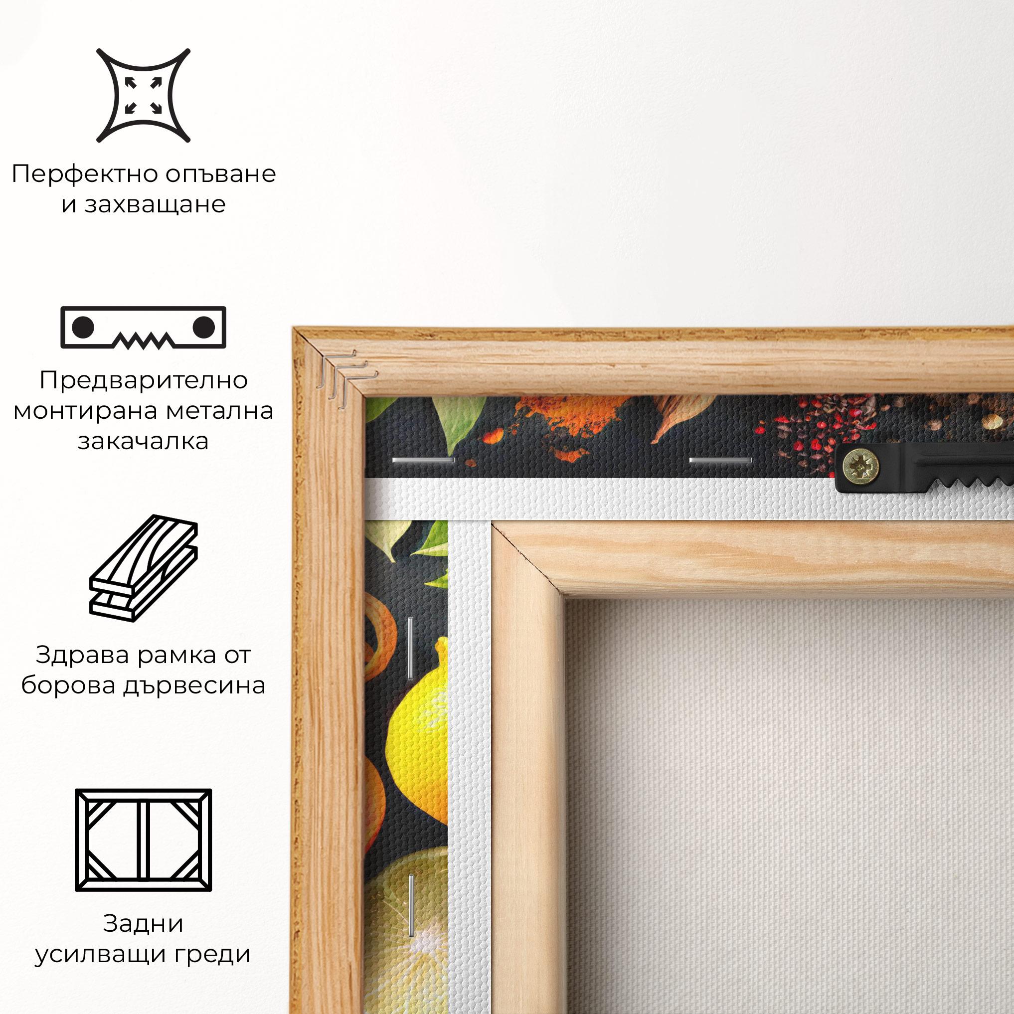 Картина на платно Closeup Pices mockup 5