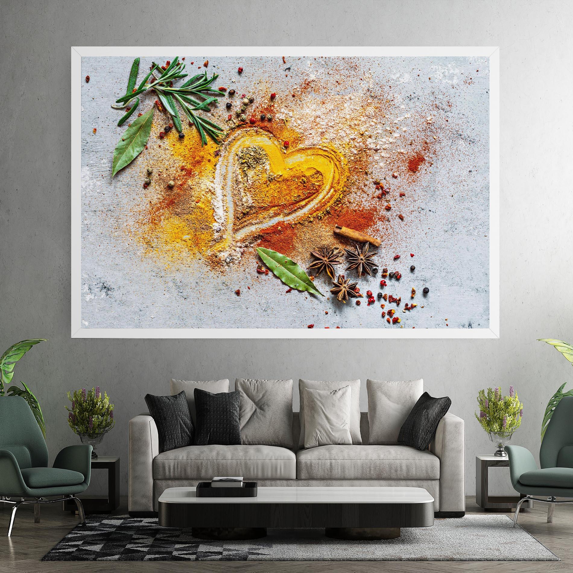 Картина на платно Heart Spice Powders mockup 7