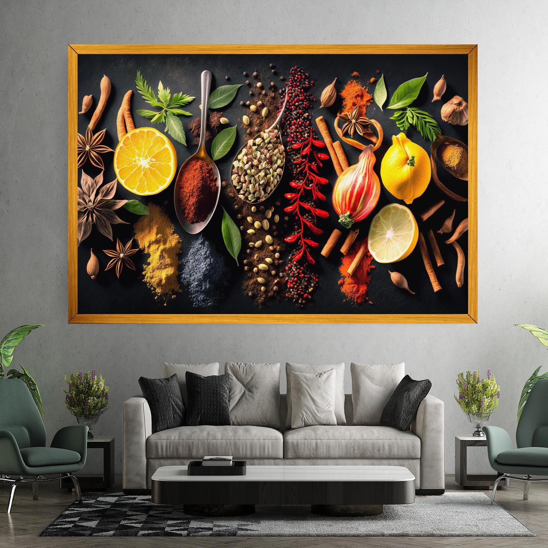 Картина на платно Closeup Pices mockup 7