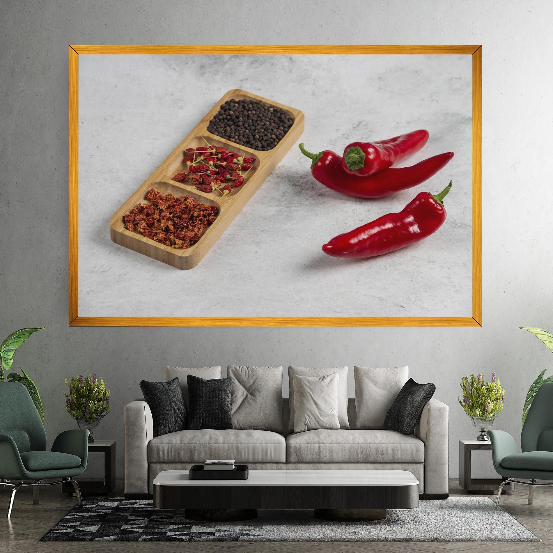Картина на платно Hot Chili Spices mockup 7