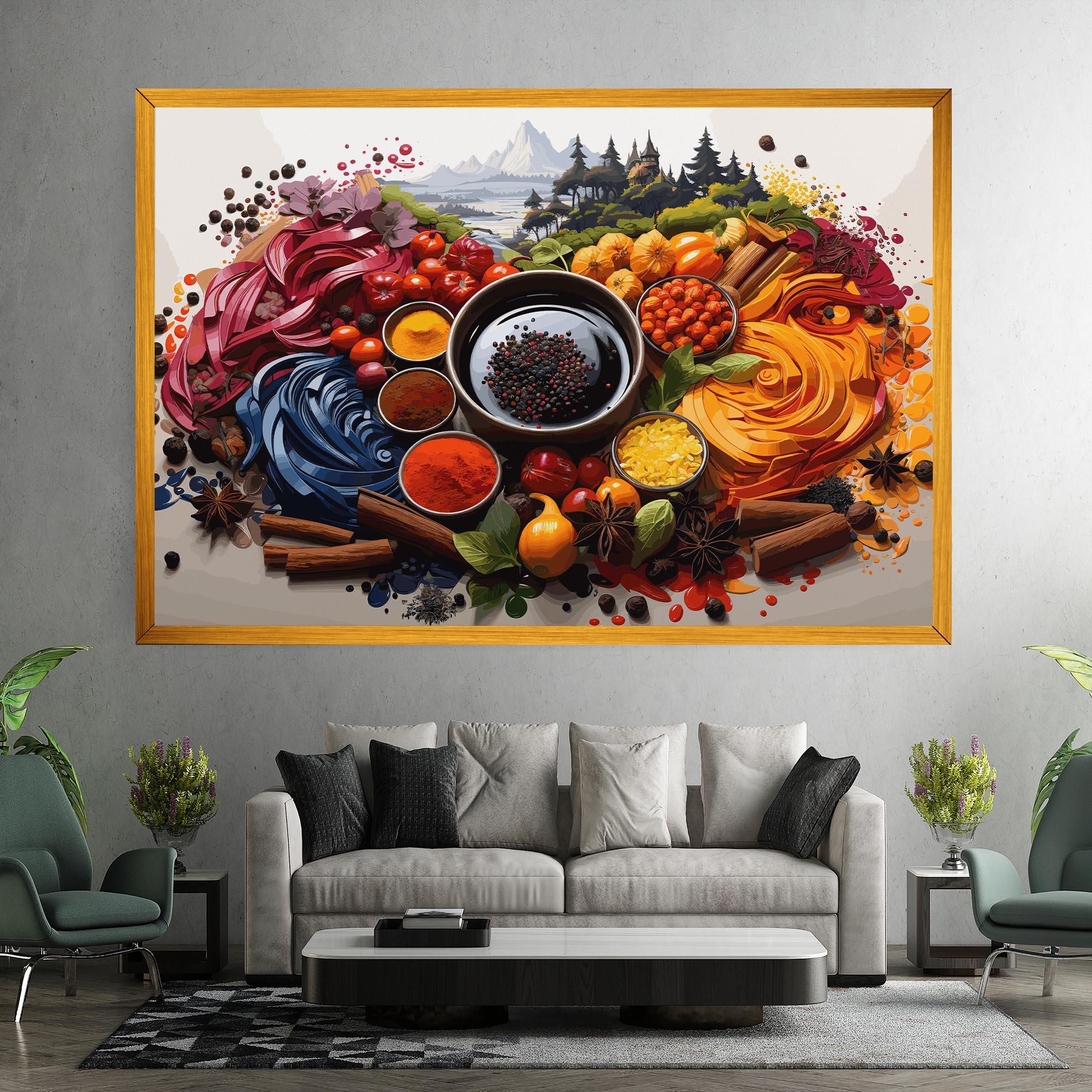 Картина на платно Spices Village mockup 7