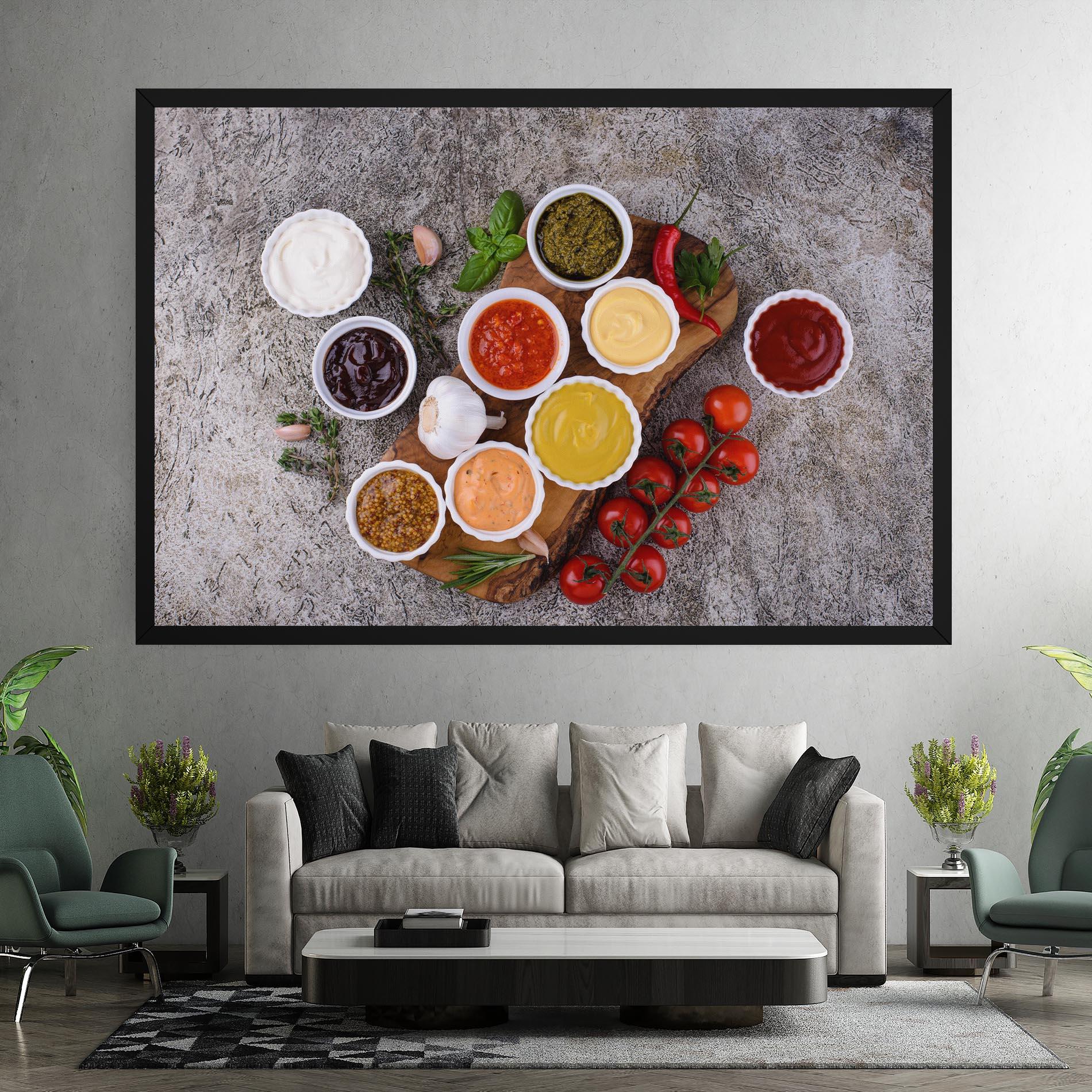 Картина на платно Different Sauces mockup 7