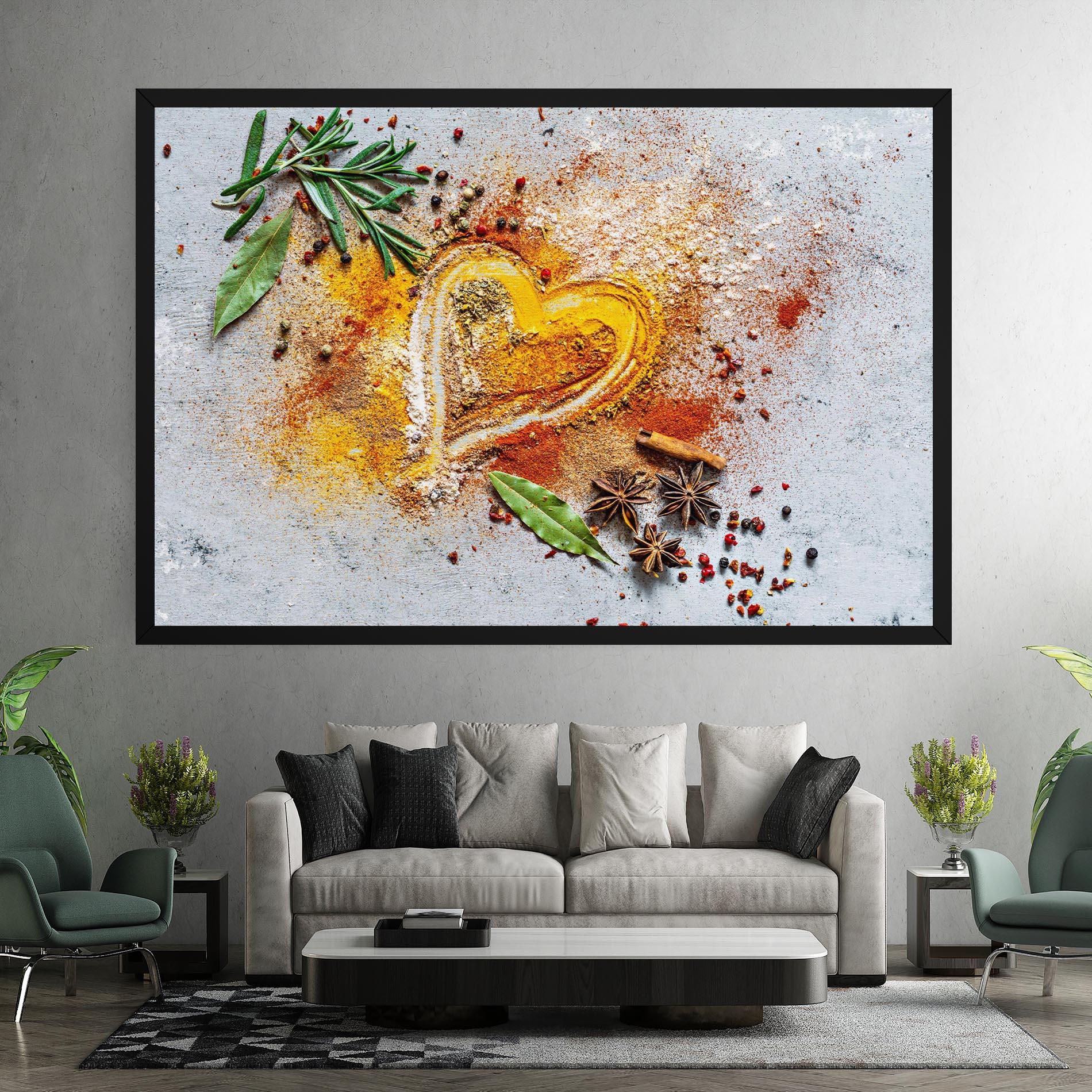 Картина на платно Heart Spice Powders mockup 7