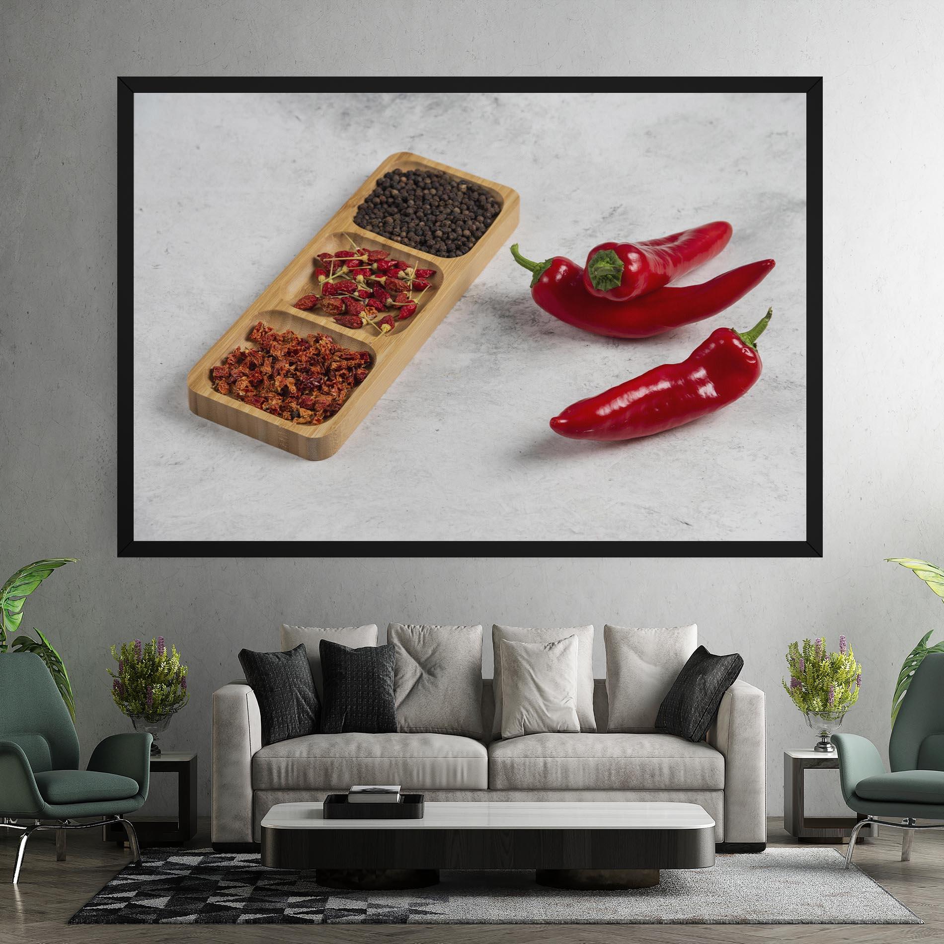 Картина на платно Hot Chili Spices mockup 7