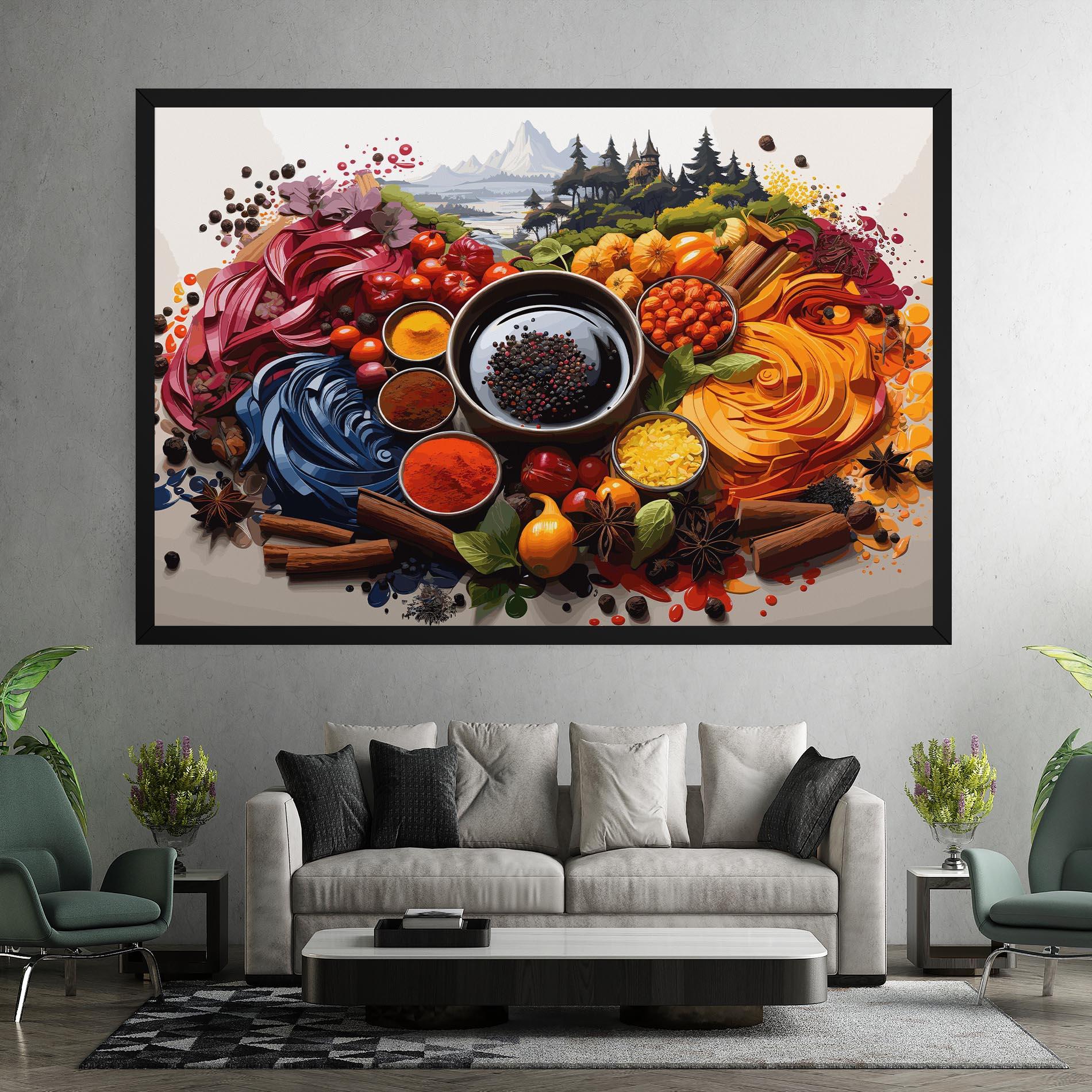Картина на платно Spices Village mockup 7