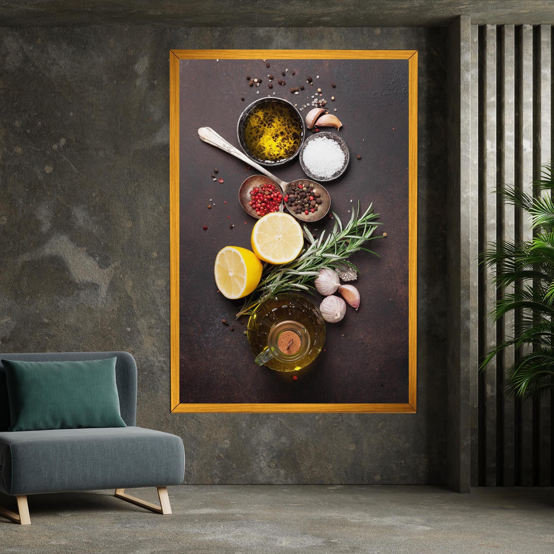 Spices On Stone Table mockup 7