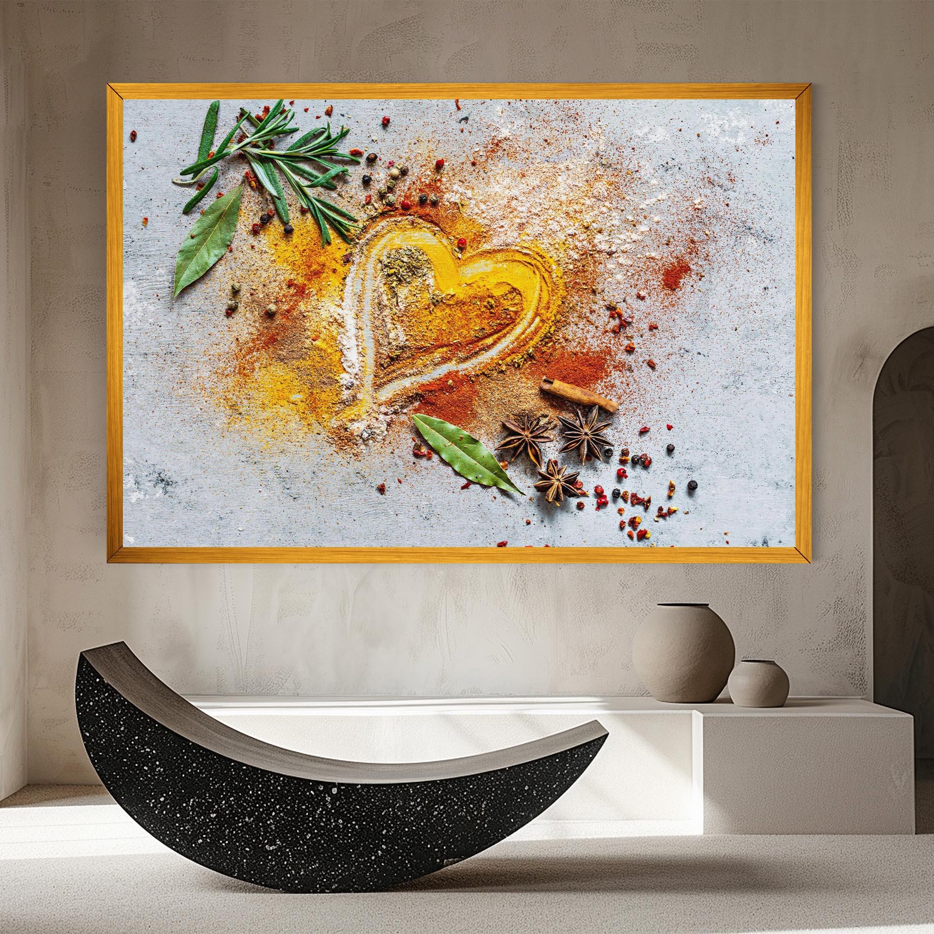 Картина на платно Heart Spice Powders mockup 8