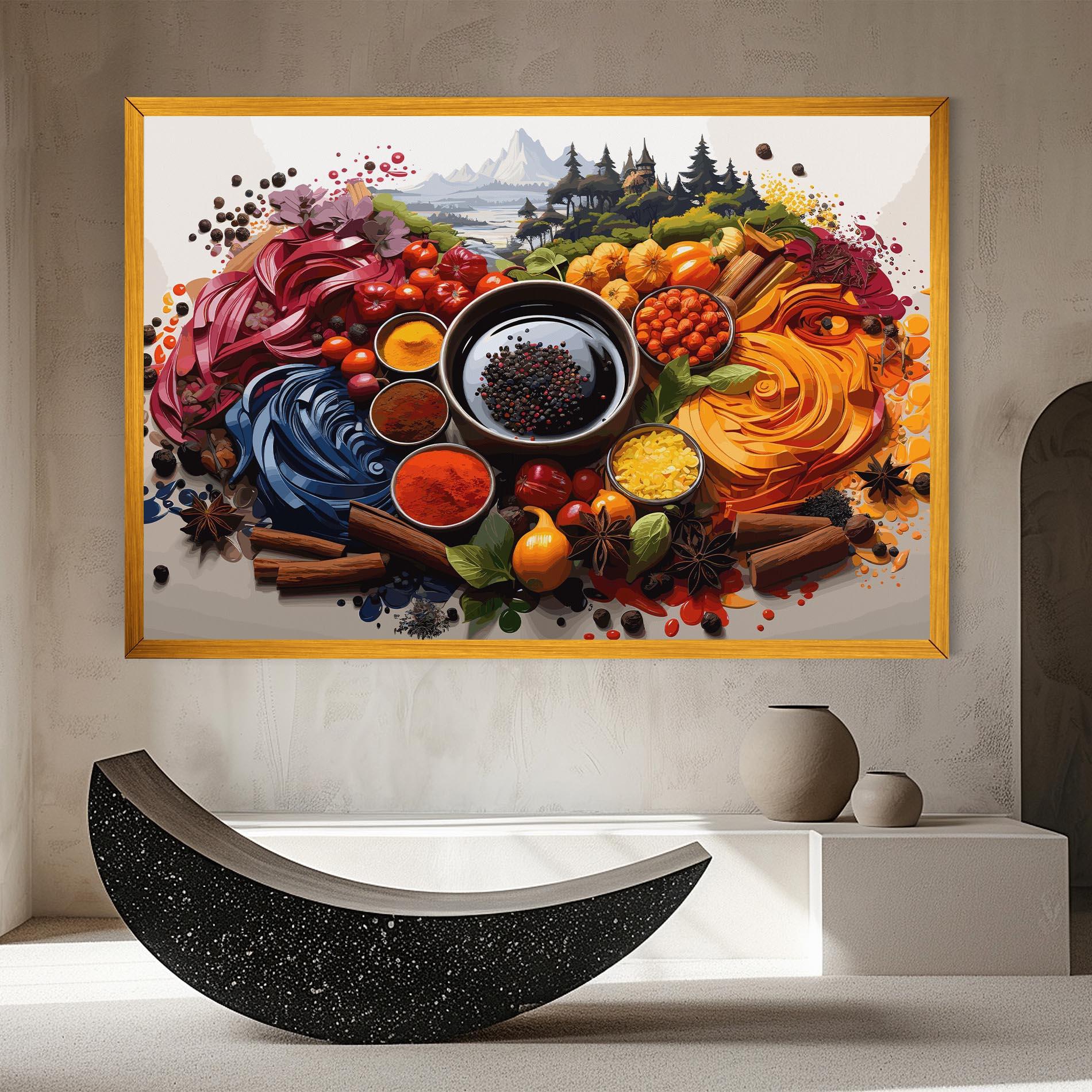 Картина на платно Spices Village mockup 8