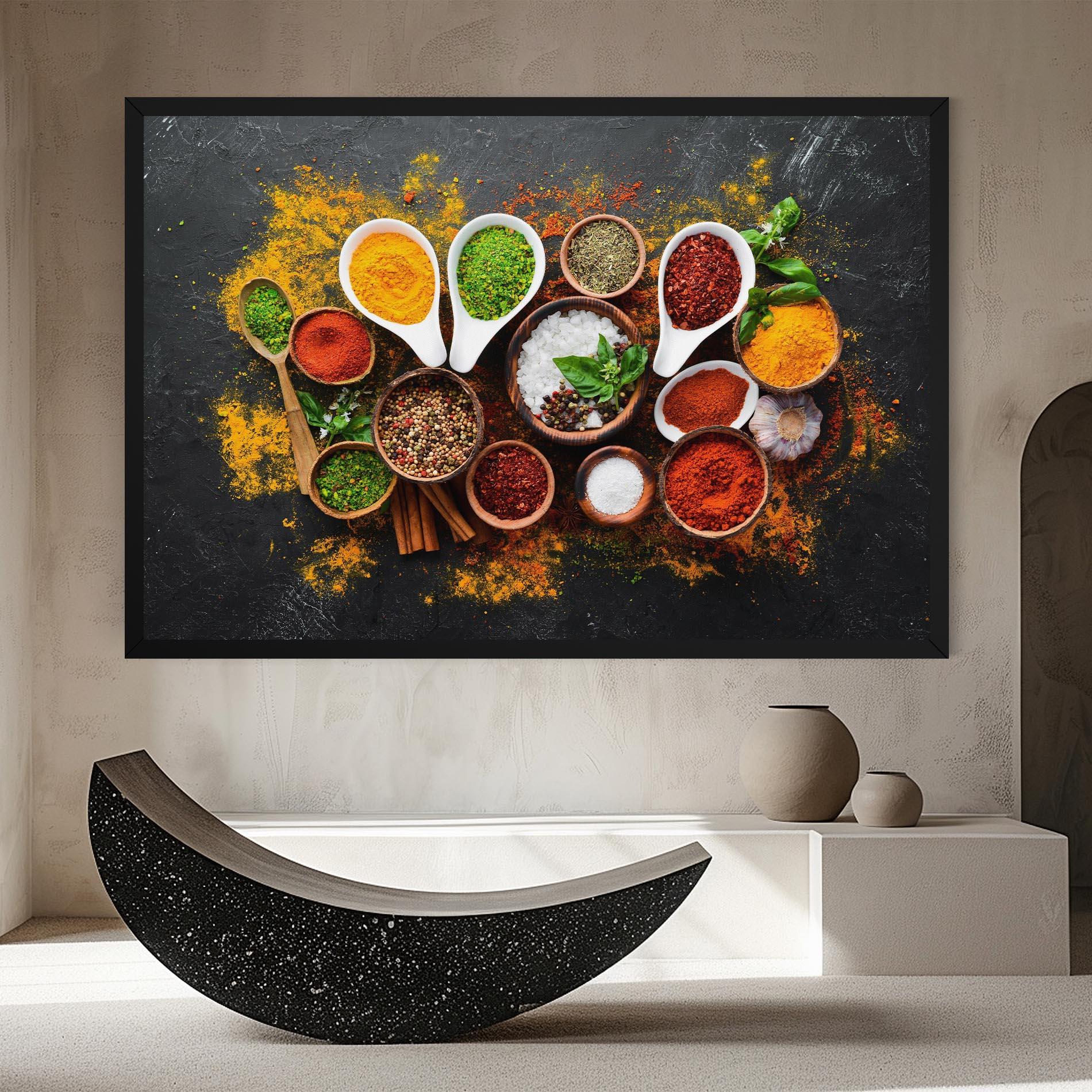 Картина на платно Colorful Herbs Spices mockup 8