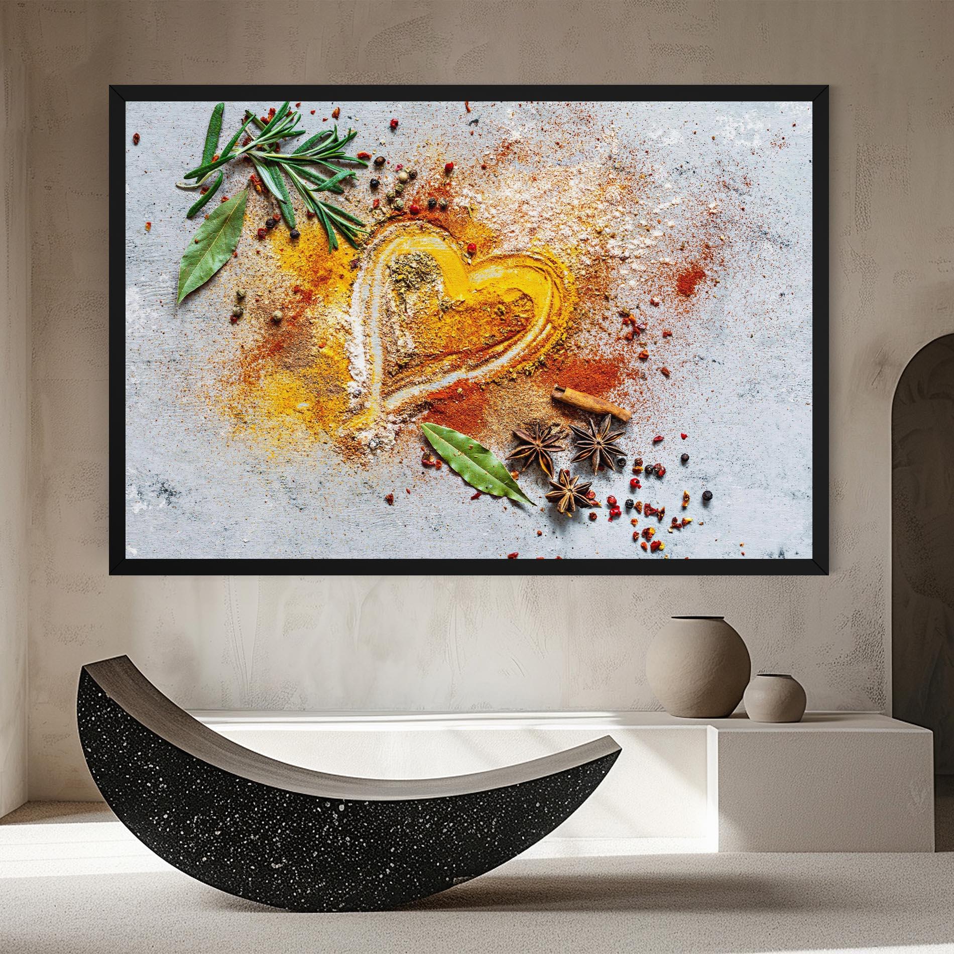 Картина на платно Heart Spice Powders mockup 8