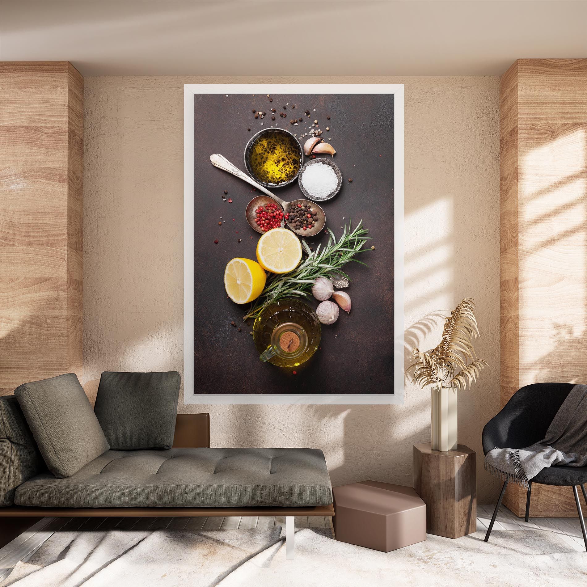 Spices On Stone Table mockup 8