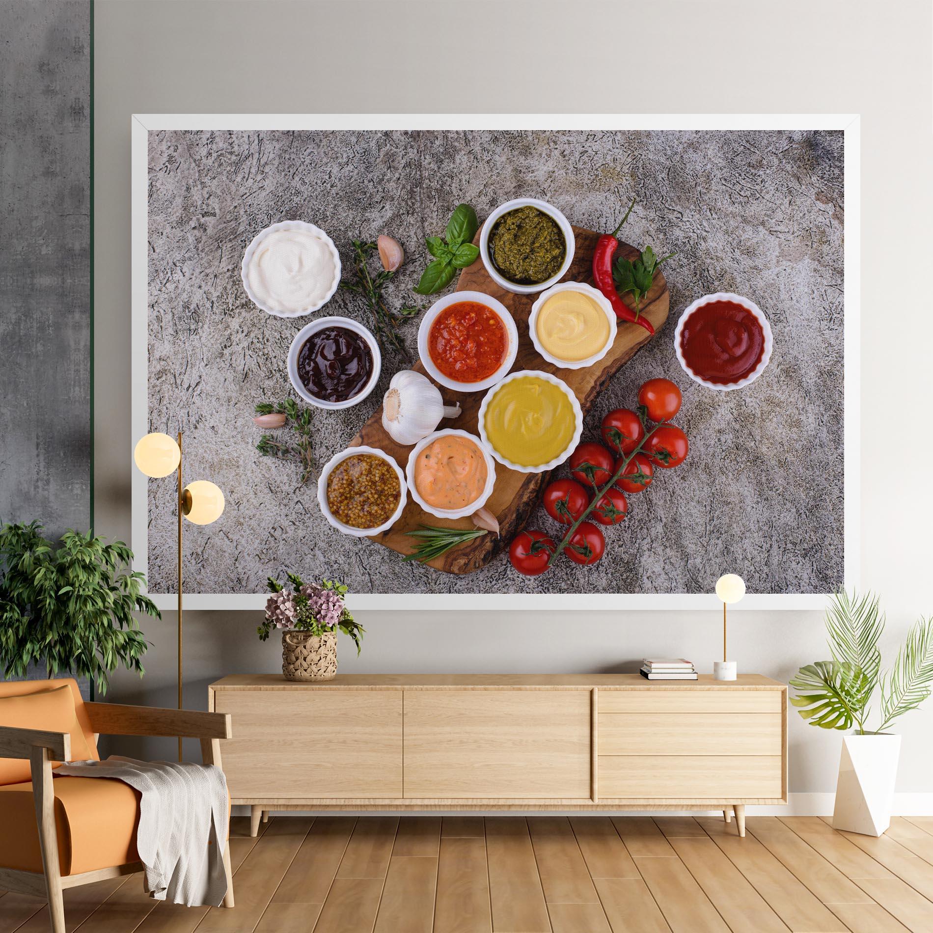 Картина на платно Different Sauces mockup 9
